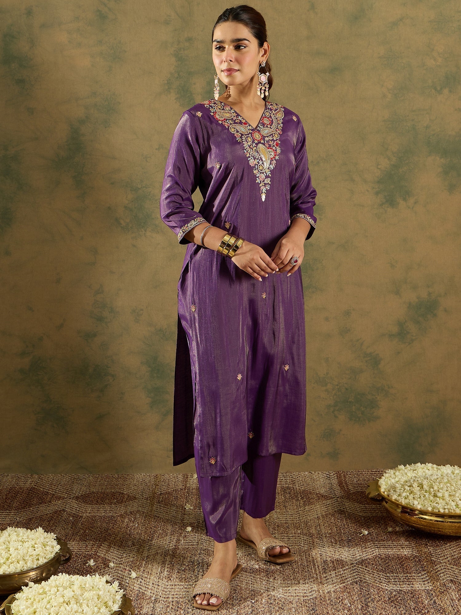 indo era, indo era kurta set, indo era suit, Kurta Set, Kurta set for women, cotton kurta set, indo era kurta set for women, Anarkali Kurta Set, Palazzo Kurta Set, Sleeveless Kurta, Embroidered Kurta, New Arrivals, Work wear, Dress, Best seller, Heeramandi dress, Summer sale, Summer suit, Wedding collection, Special offer, plus size, Spring summer, party wear, Summer Special, Printed Kurta, wedding wear, outfit ideas, Straight Kurta, Cotton Outfit, A line dress, dress for women,Purple kurta set