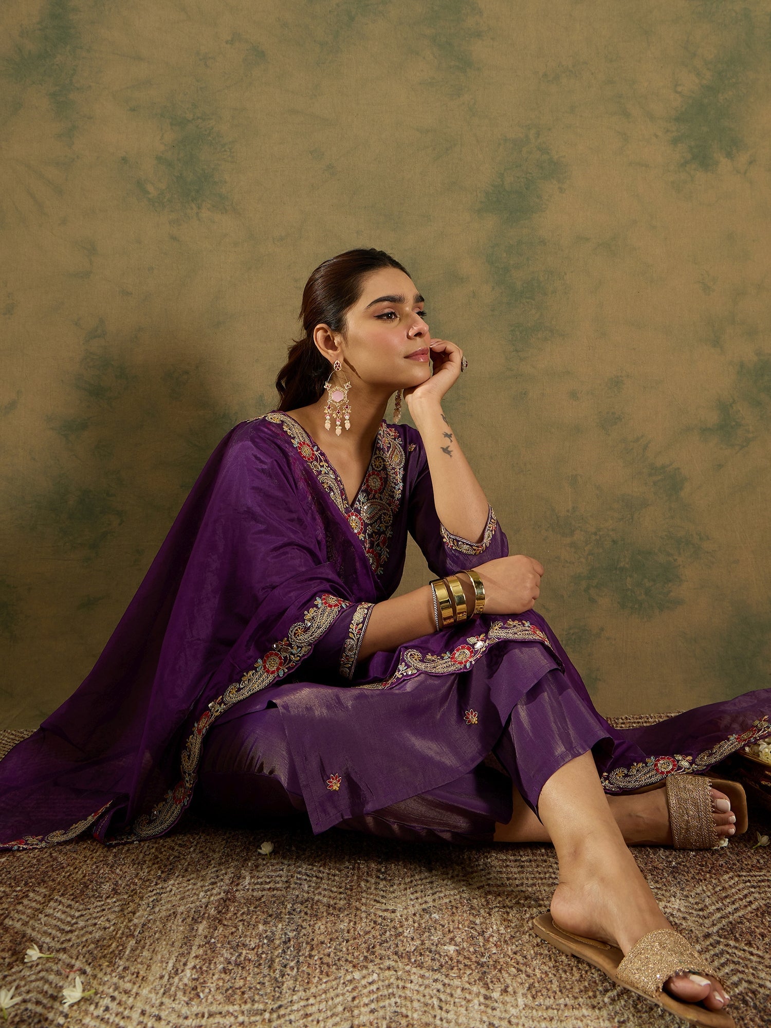 indo era, indo era kurta set, indo era suit, Kurta Set, Kurta set for women, cotton kurta set, indo era kurta set for women, Anarkali Kurta Set, Palazzo Kurta Set, Sleeveless Kurta, Embroidered Kurta, New Arrivals, Work wear, Dress, Best seller, Heeramandi dress, Summer sale, Summer suit, Wedding collection, Special offer, plus size, Spring summer, party wear, Summer Special, Printed Kurta, wedding wear, outfit ideas, Straight Kurta, Cotton Outfit, A line dress, dress for women,Purple kurta set