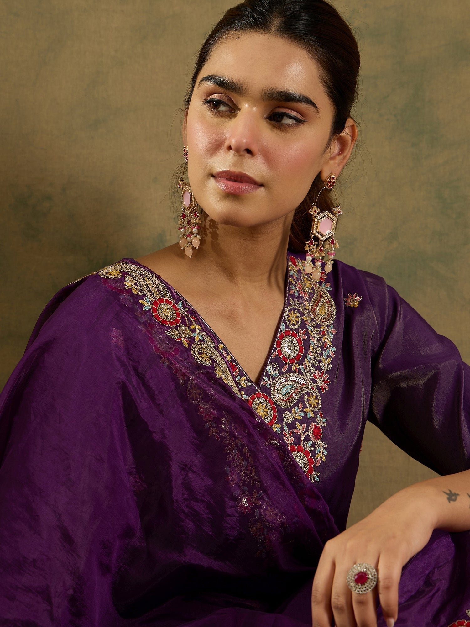 indo era, indo era kurta set, indo era suit, Kurta Set, Kurta set for women, cotton kurta set, indo era kurta set for women, Anarkali Kurta Set, Palazzo Kurta Set, Sleeveless Kurta, Embroidered Kurta, New Arrivals, Work wear, Dress, Best seller, Heeramandi dress, Summer sale, Summer suit, Wedding collection, Special offer, plus size, Spring summer, party wear, Summer Special, Printed Kurta, wedding wear, outfit ideas, Straight Kurta, Cotton Outfit, A line dress, dress for women,Purple kurta set