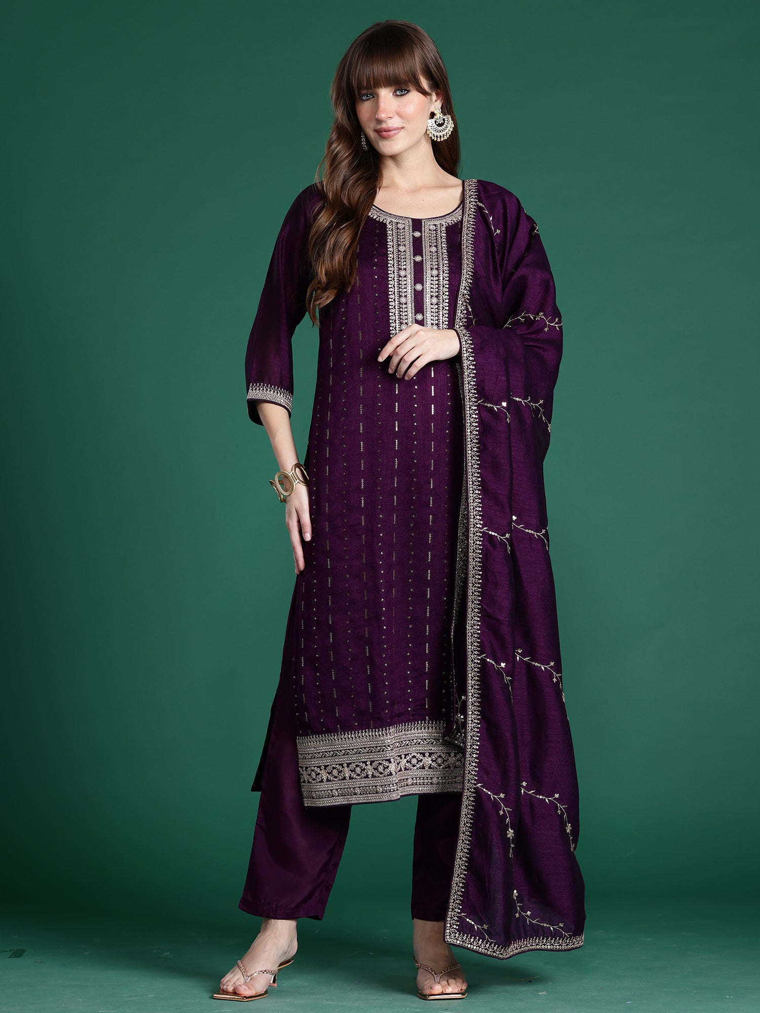 indo era, suit, kurta set for women, indo era kurta, kurta sets for ladies, summer dresses for women, 3 piece suit, cotton kurta set for women, new arrivals, women kurti plazo set, women in suit, kurta suit, floral kurta, short suit, spring summer, Purple suit