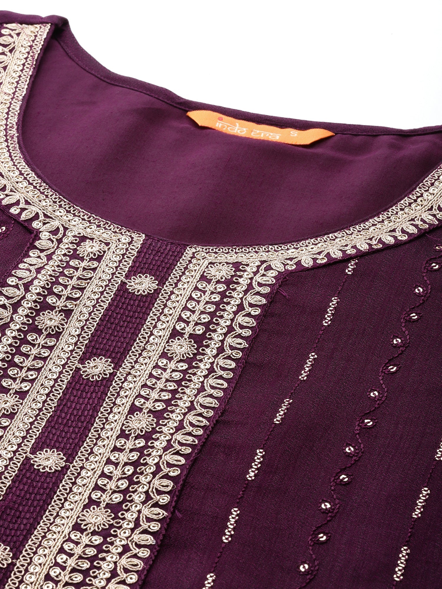 indo era, suit, kurta set for women, indo era kurta, kurta sets for ladies, summer dresses for women, 3 piece suit, cotton kurta set for women, new arrivals, women kurti plazo set, women in suit, kurta suit, floral kurta, short suit, spring summer, Purple suit