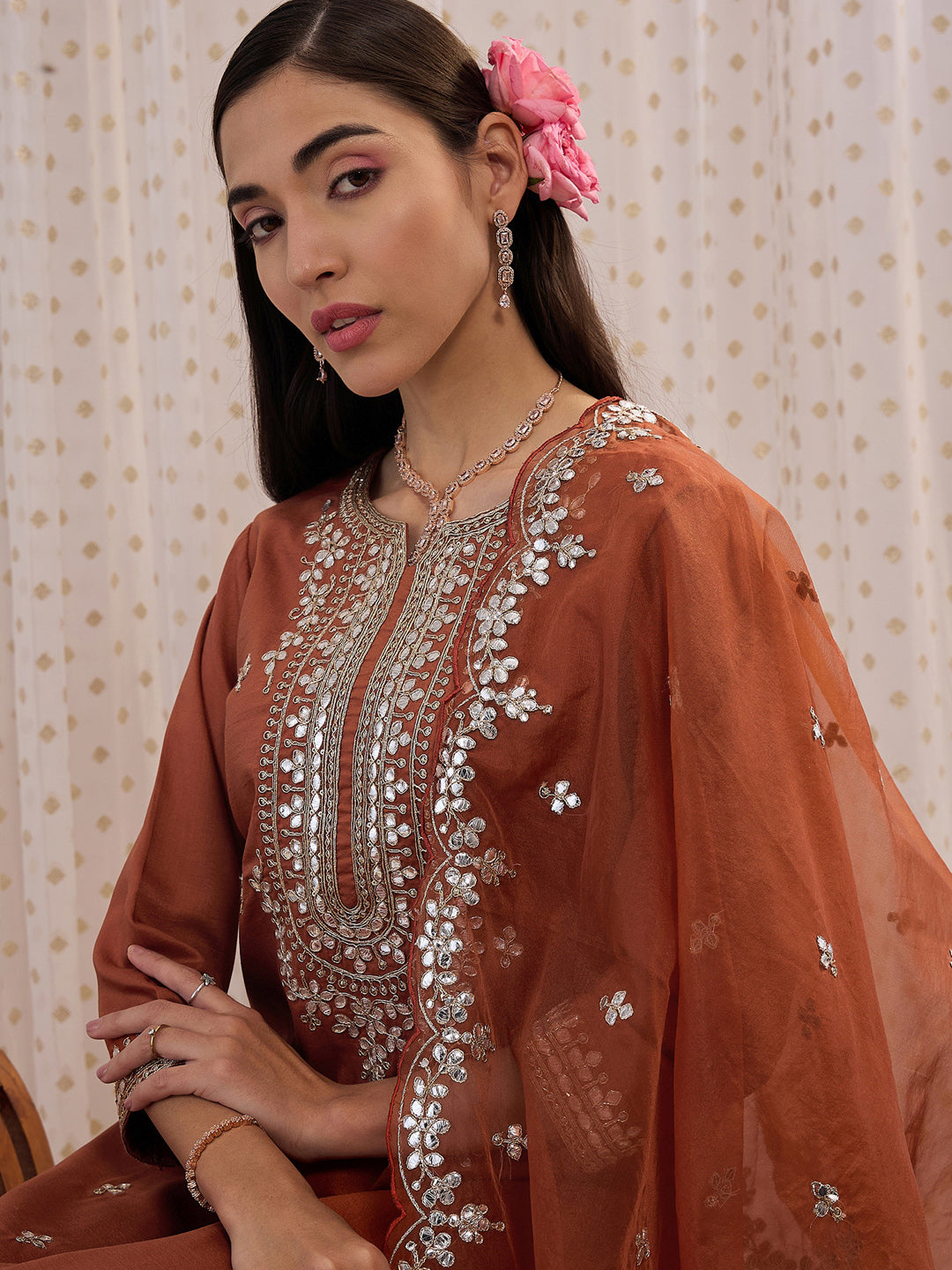 indo era, indoera, indo era kurta, heeramandi dress, heeramandi, dress for women, kurta for women, kurtaset for women, indo era kurta set, indo era suit, anarkali kurta, salwar suit, sharara set, cotton kurta, dress for women, kurta for women, birthday dress for women, gown for women, formal dress for women, party wear for women, summer dress, female kurti, cotton dress for women, kurta with dupatta, dressing style, casual look, new arrival for women, Rust suit