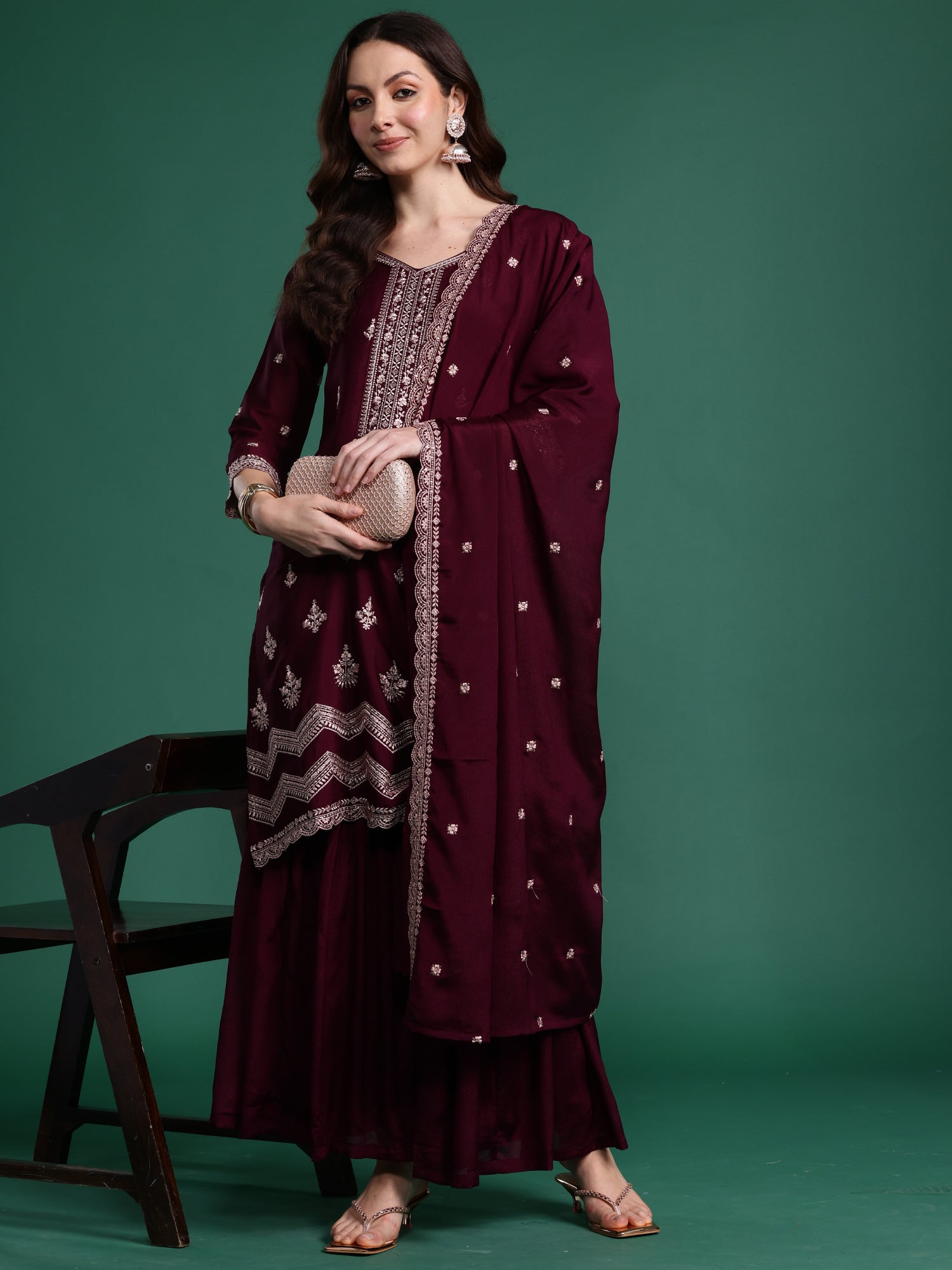 indo era, suit, kurta set for women, indo era kurta, kurta sets for ladies, summer dresses for women, 3 piece suit, cotton kurta set for women, new arrivals, women kurti plazo set, women in suit, kurta suit, floral kurta, short suit, spring summer, Burgundy suit