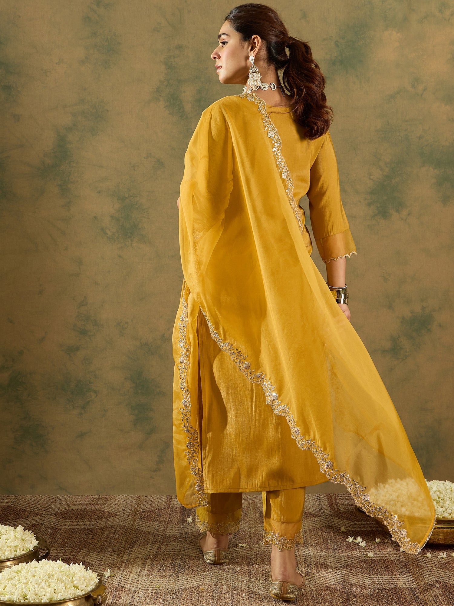 indo era, suit, kurta set for women, indo era kurta, kurta sets for ladies, summer dresses for women, 3 piece suit, cotton kurta set for women, new arrivals, women kurti plazo set, women in suit, kurta suit, floral kurta, short suit, spring summer, Yellow suit