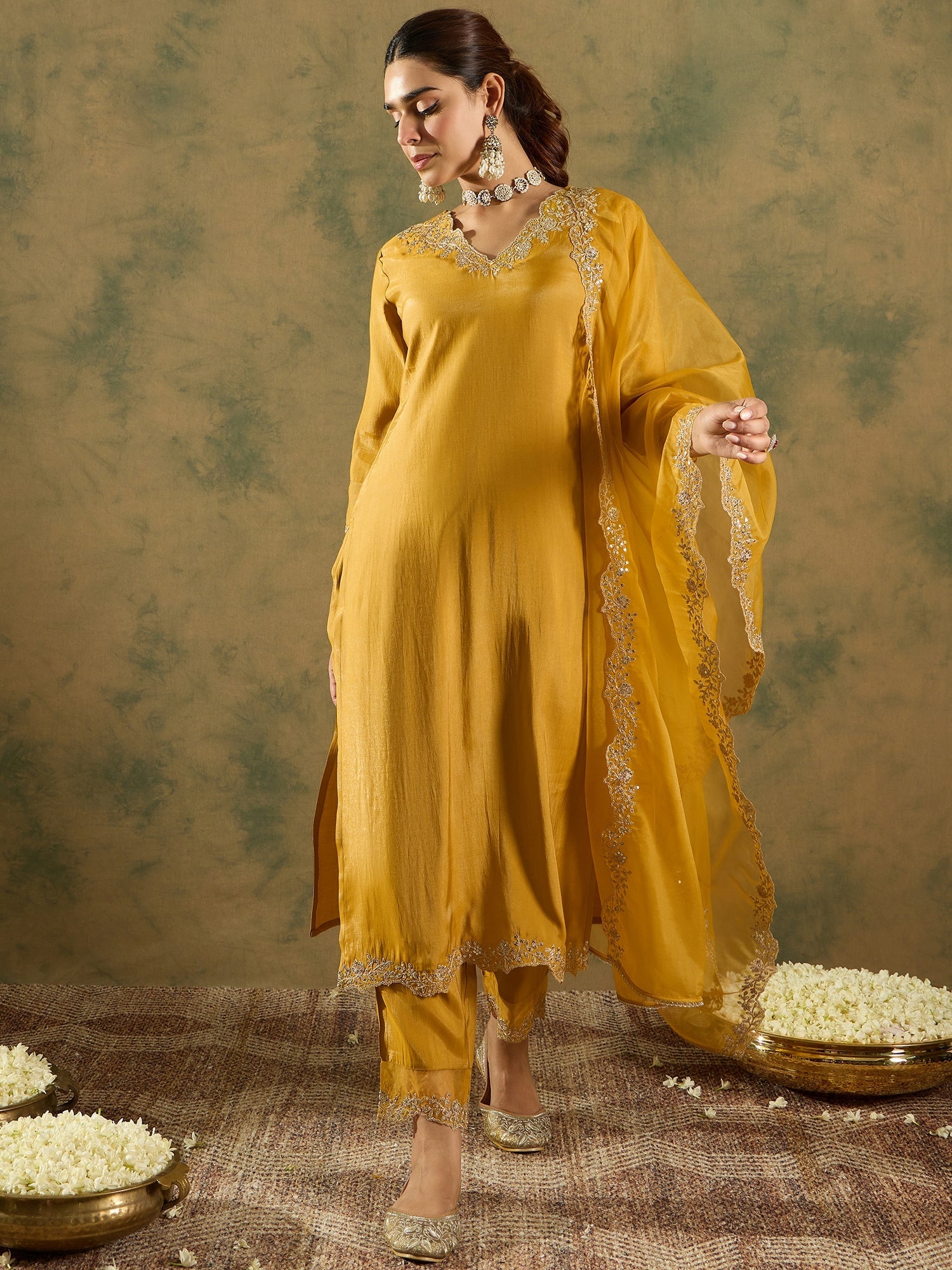 indo era, suit, kurta set for women, indo era kurta, kurta sets for ladies, summer dresses for women, 3 piece suit, cotton kurta set for women, new arrivals, women kurti plazo set, women in suit, kurta suit, floral kurta, short suit, spring summer, Yellow suit