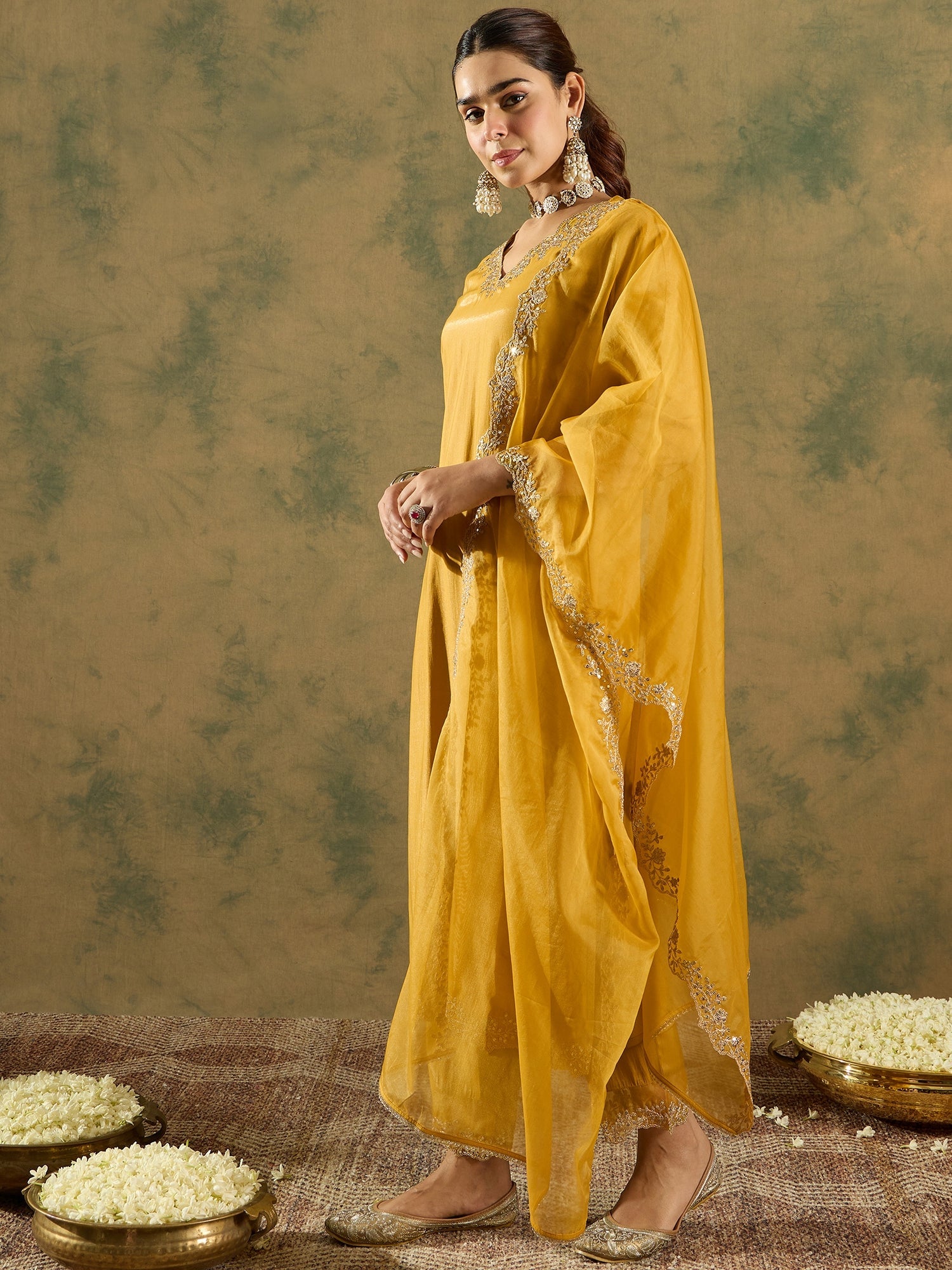 indo era, suit, kurta set for women, indo era kurta, kurta sets for ladies, summer dresses for women, 3 piece suit, cotton kurta set for women, new arrivals, women kurti plazo set, women in suit, kurta suit, floral kurta, short suit, spring summer, Yellow suit