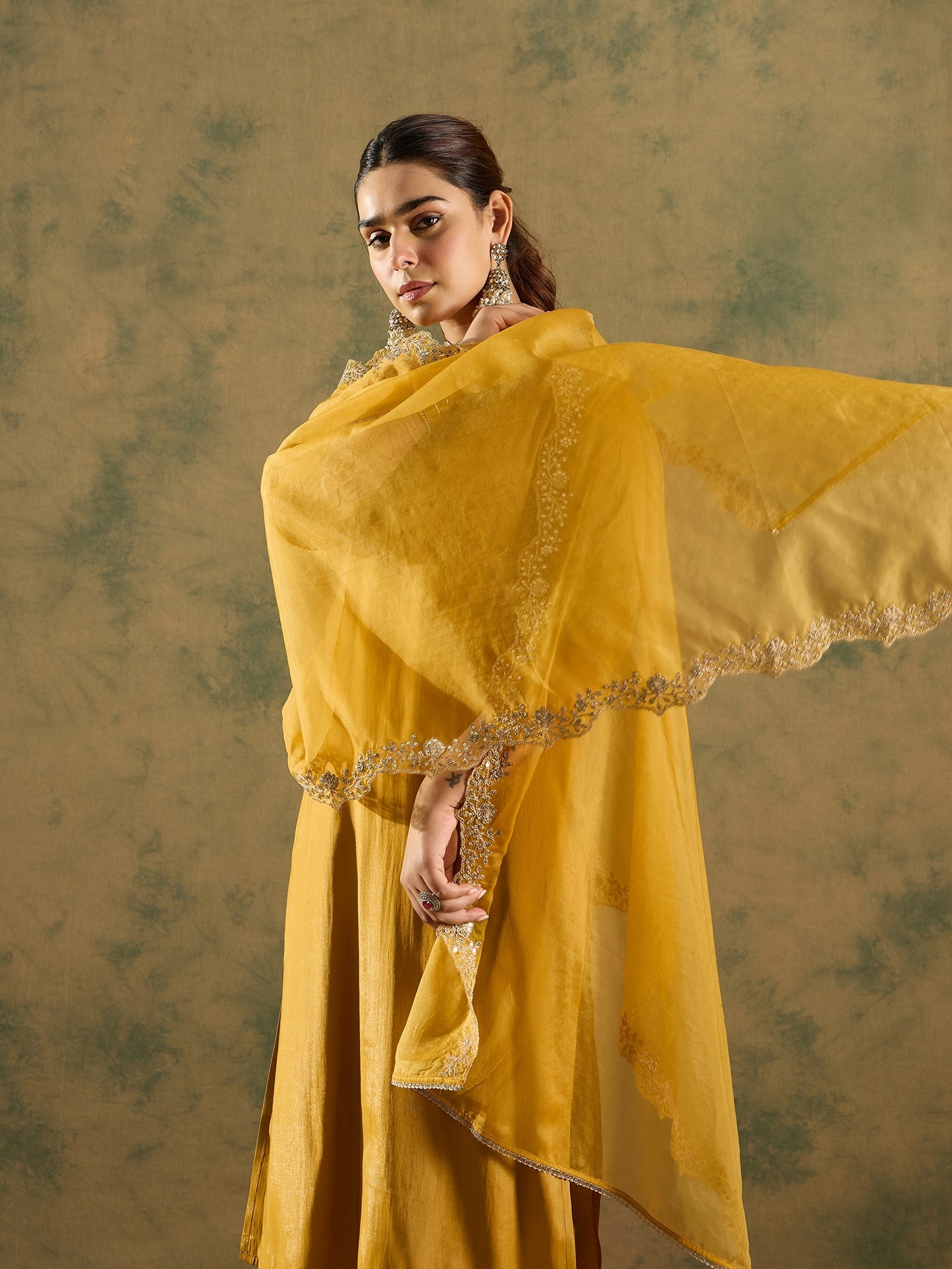 indo era, suit, kurta set for women, indo era kurta, kurta sets for ladies, summer dresses for women, 3 piece suit, cotton kurta set for women, new arrivals, women kurti plazo set, women in suit, kurta suit, floral kurta, short suit, spring summer, Yellow suit