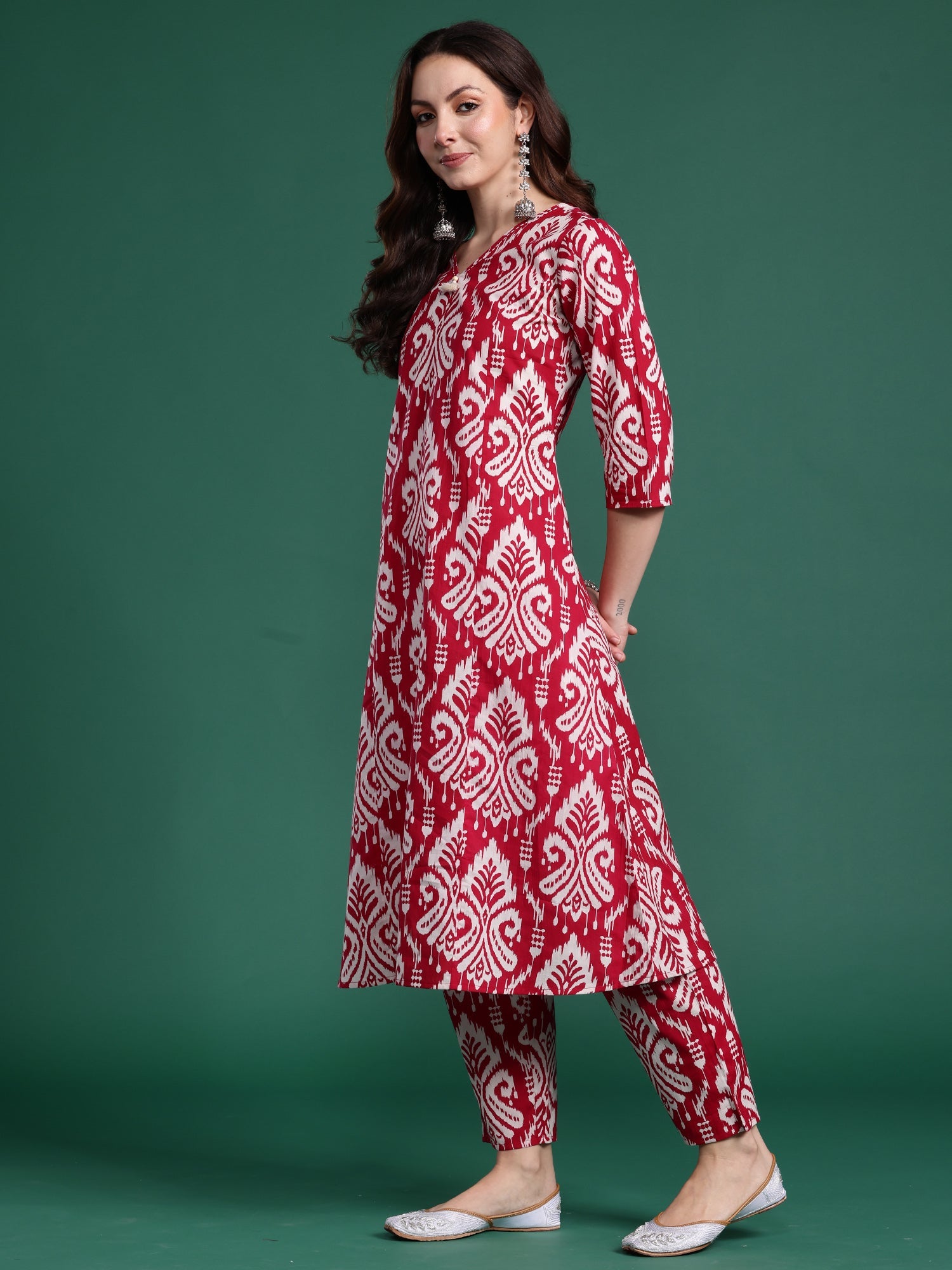 indo era, suit, kurta set for women, indo era kurta, kurta sets for ladies, summer dresses for women, 3 piece suit, cotton kurta set for women, new arrivals, women kurti plazo set, women in suit, kurta suit, floral kurta, short suit, spring summer, Pink suit