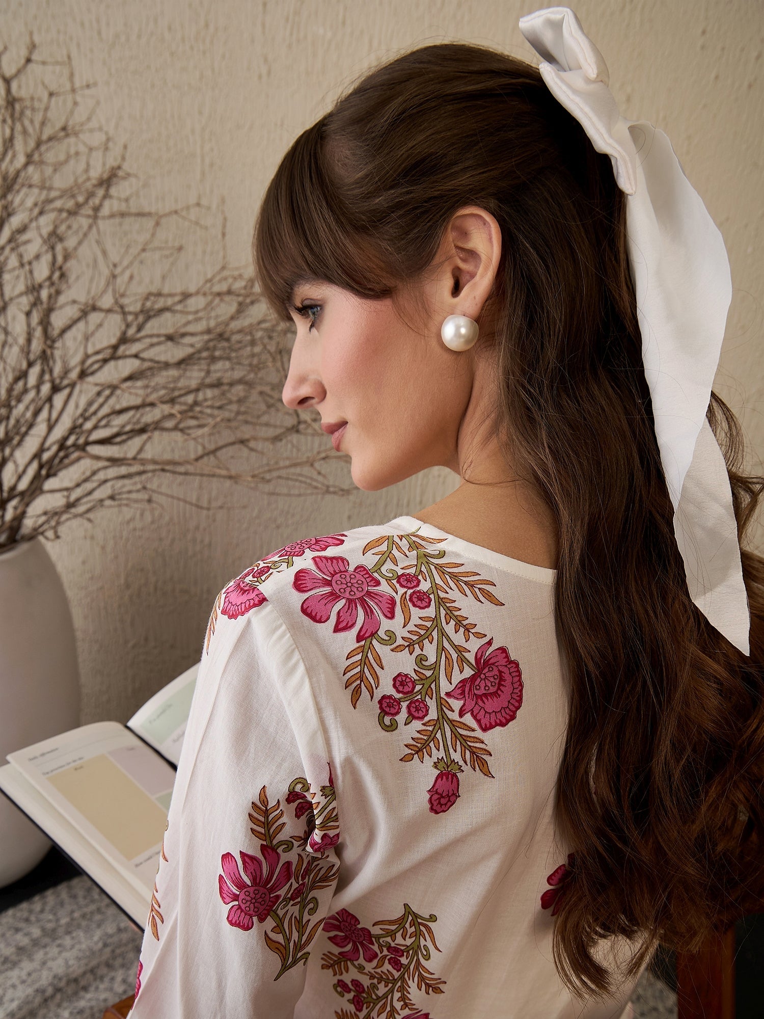 indo era, suit, kurta set for women, indo era kurta, kurta sets for ladies, summer dresses for women, 3 piece suit, cotton kurta set for women, new arrivals, women kurti plazo set, women in suit, kurta suit, floral kurta, short suit, spring summer, White suit