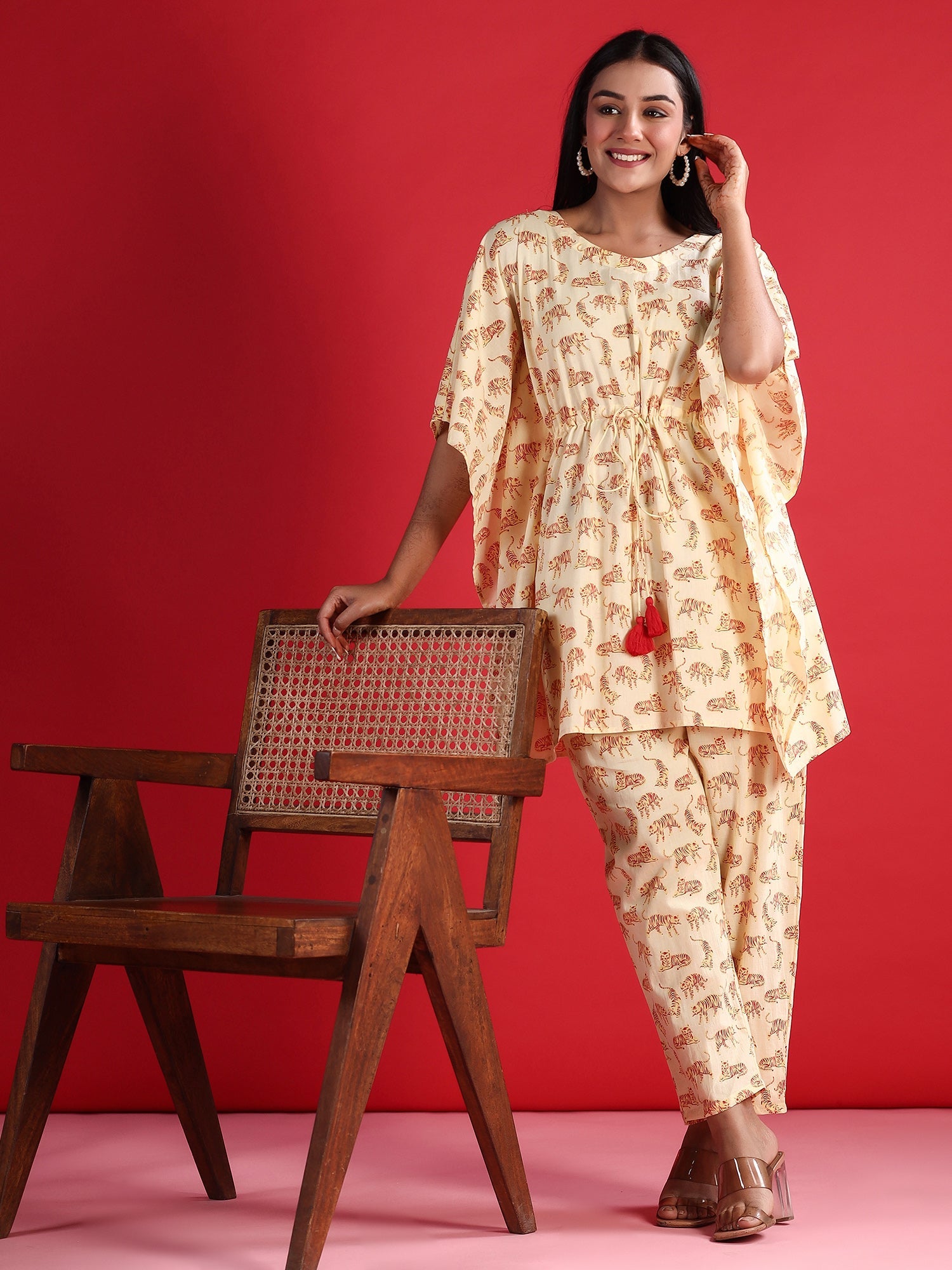 Yellow Co-Ords  For women,indo era, indoera, kurta set for women, women kurta set, women suit, summer wear for women, festive suit for women, mother's day outfit, dress for mother, mother's day special, kurta set for women, kurta for women, kurta trouser and dupatta