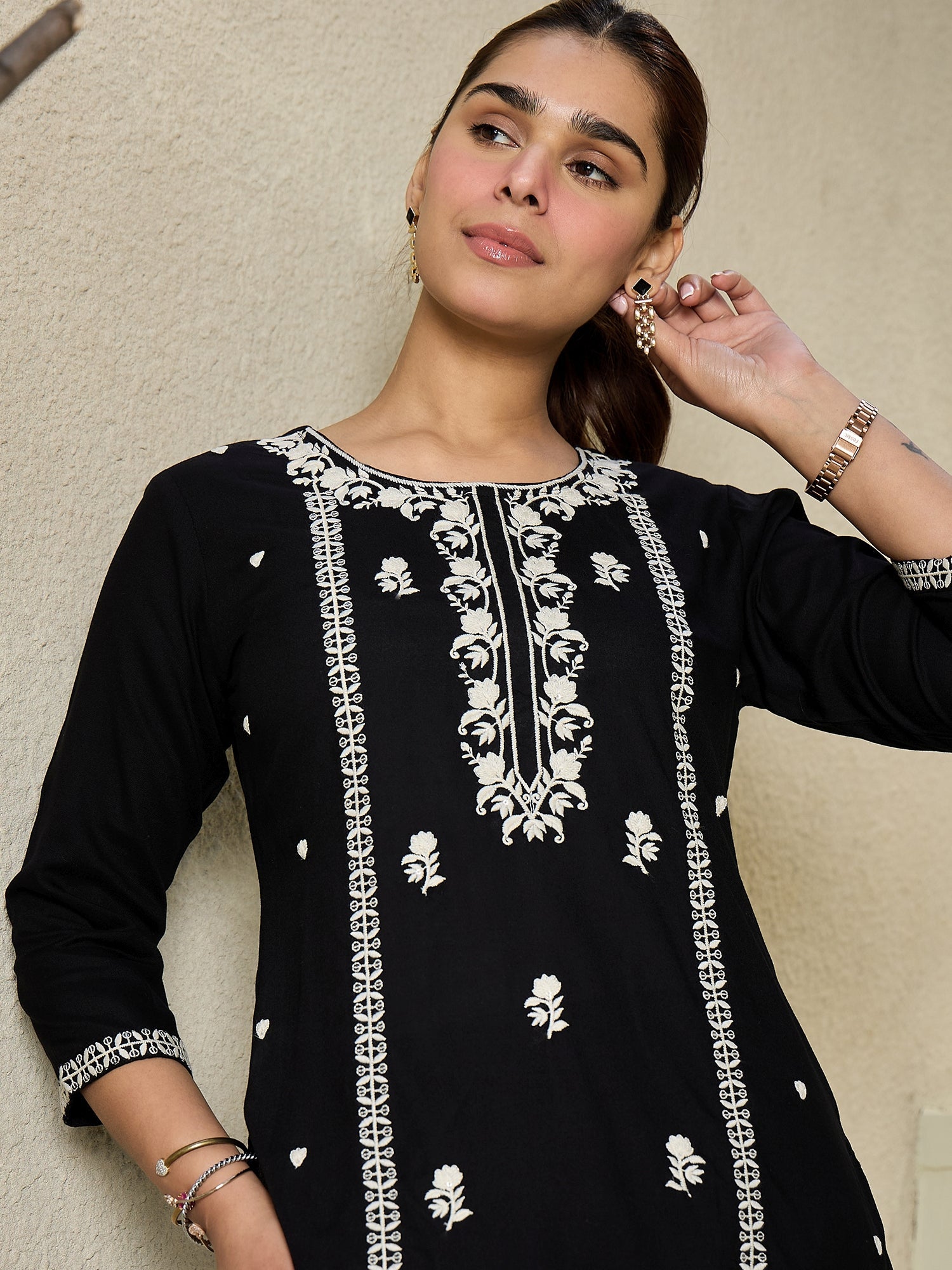 indo era, indo era kurta set, indo era suit, Kurta Set, Kurta set for women, cotton kurta set, indo era kurta set for women, Anarkali Kurta Set, Palazzo Kurta Set, Sleeveless Kurta, Embroidered Kurta, New Arrivals, Work wear, Dress, Best seller, Heeramandi dress, Summer sale, Summer suit, Wedding collection, Special offer, plus size, Spring summer, party wear, Summer Special, Printed Kurta, wedding wear, outfit ideas, Straight Kurta, Cotton Outfit, A line dress, dress for women,Black kurta set