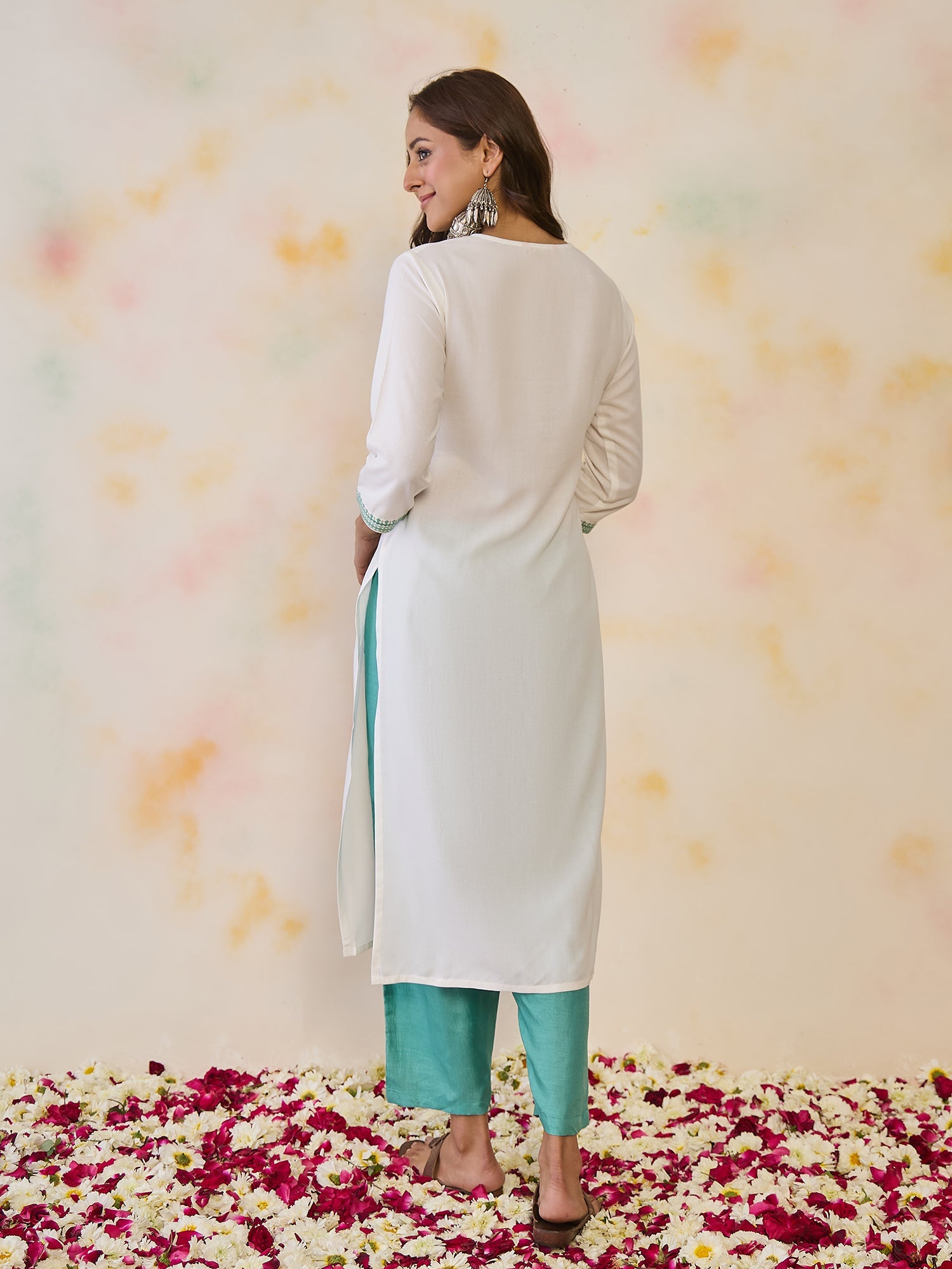 indo era, indo era kurta set, indo era suit, Kurta Set, Kurta set for women, cotton kurta set, indo era kurta set for women, Anarkali Kurta Set, Palazzo Kurta Set, Sleeveless Kurta, Embroidered Kurta, New Arrivals, Work wear, Dress, Best seller, Heeramandi dress, Summer sale, Summer suit, Wedding collection, Special offer, plus size, Spring summer, party wear, Summer Special, Printed Kurta, wedding wear, outfit ideas, Straight Kurta, Cotton Outfit, A line dress, dress for women,White kurta set