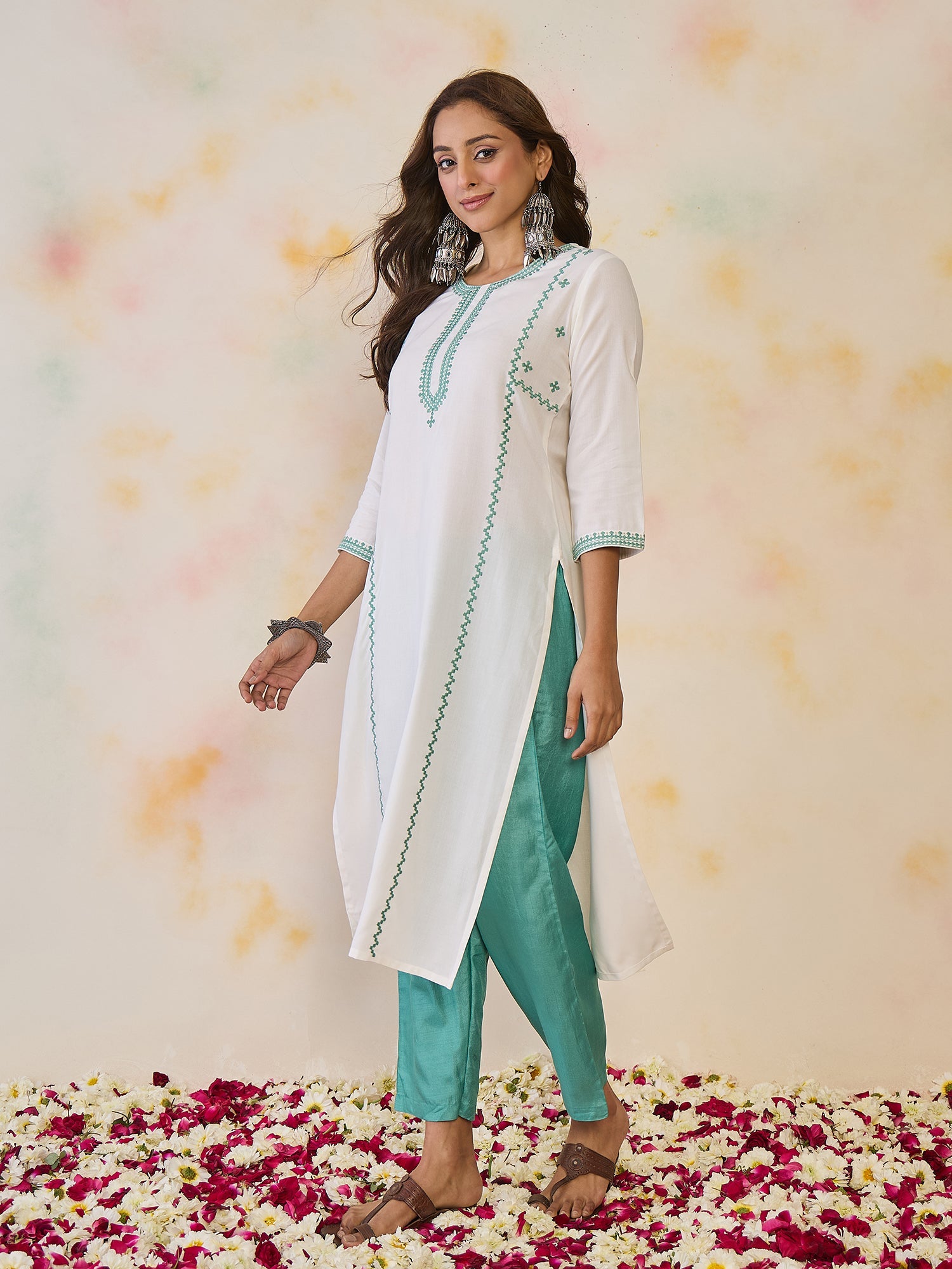 indo era, indo era kurta set, indo era suit, Kurta Set, Kurta set for women, cotton kurta set, indo era kurta set for women, Anarkali Kurta Set, Palazzo Kurta Set, Sleeveless Kurta, Embroidered Kurta, New Arrivals, Work wear, Dress, Best seller, Heeramandi dress, Summer sale, Summer suit, Wedding collection, Special offer, plus size, Spring summer, party wear, Summer Special, Printed Kurta, wedding wear, outfit ideas, Straight Kurta, Cotton Outfit, A line dress, dress for women,White kurta set