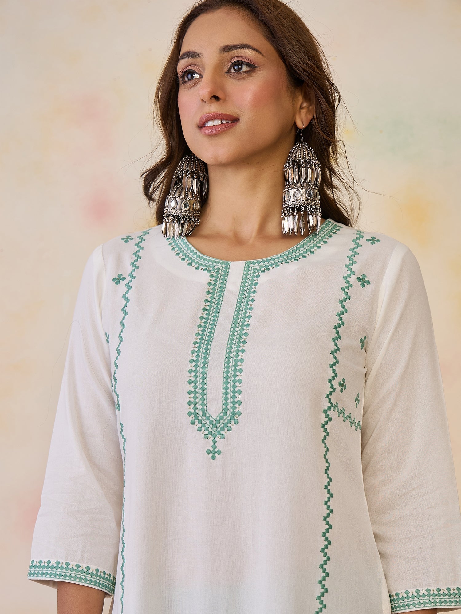 indo era, indo era kurta set, indo era suit, Kurta Set, Kurta set for women, cotton kurta set, indo era kurta set for women, Anarkali Kurta Set, Palazzo Kurta Set, Sleeveless Kurta, Embroidered Kurta, New Arrivals, Work wear, Dress, Best seller, Heeramandi dress, Summer sale, Summer suit, Wedding collection, Special offer, plus size, Spring summer, party wear, Summer Special, Printed Kurta, wedding wear, outfit ideas, Straight Kurta, Cotton Outfit, A line dress, dress for women,White kurta set