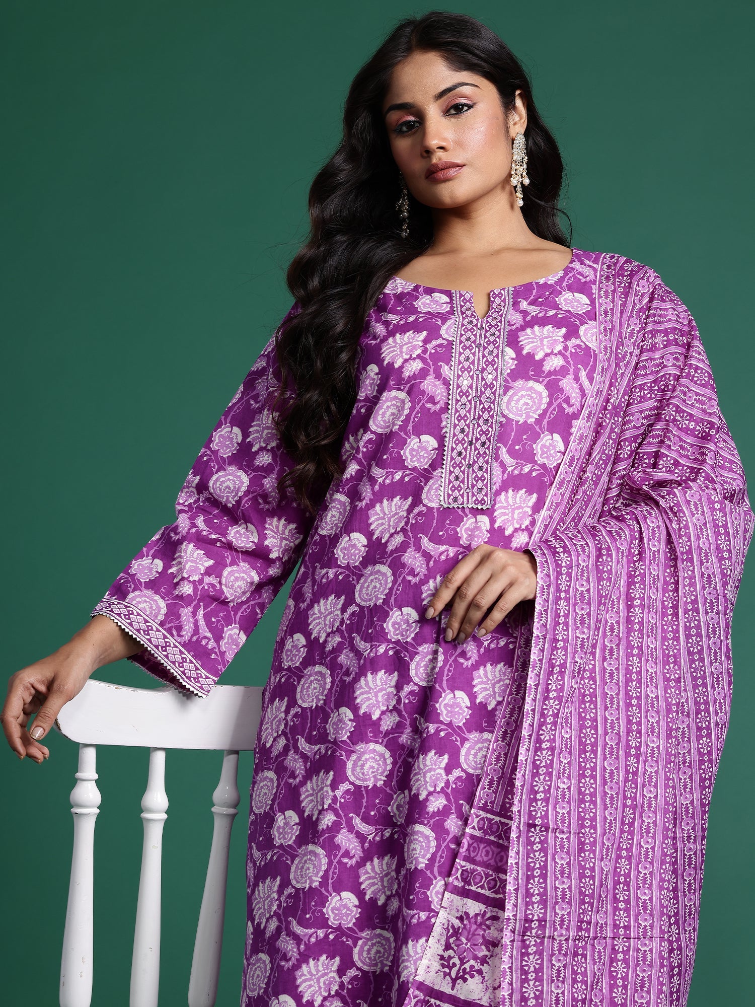 Purple Kurta Sets  For women,indo era, indoera, plus size kurta set, plus size suit for women, lavender kurta set, kurta set for women, 
