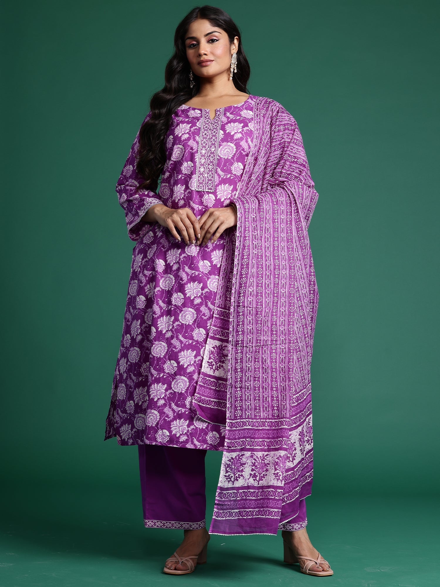 Purple Kurta Sets  For women,indo era, indoera, plus size kurta set, plus size suit for women, lavender kurta set, kurta set for women, 