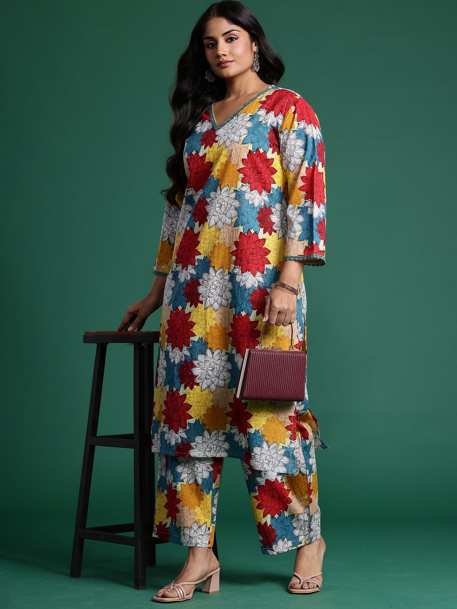 Multi Kurta Sets  For women,indo era, indoera, plus size kurta set, plus size suit for women, lavender kurta set, kurta set for women, 