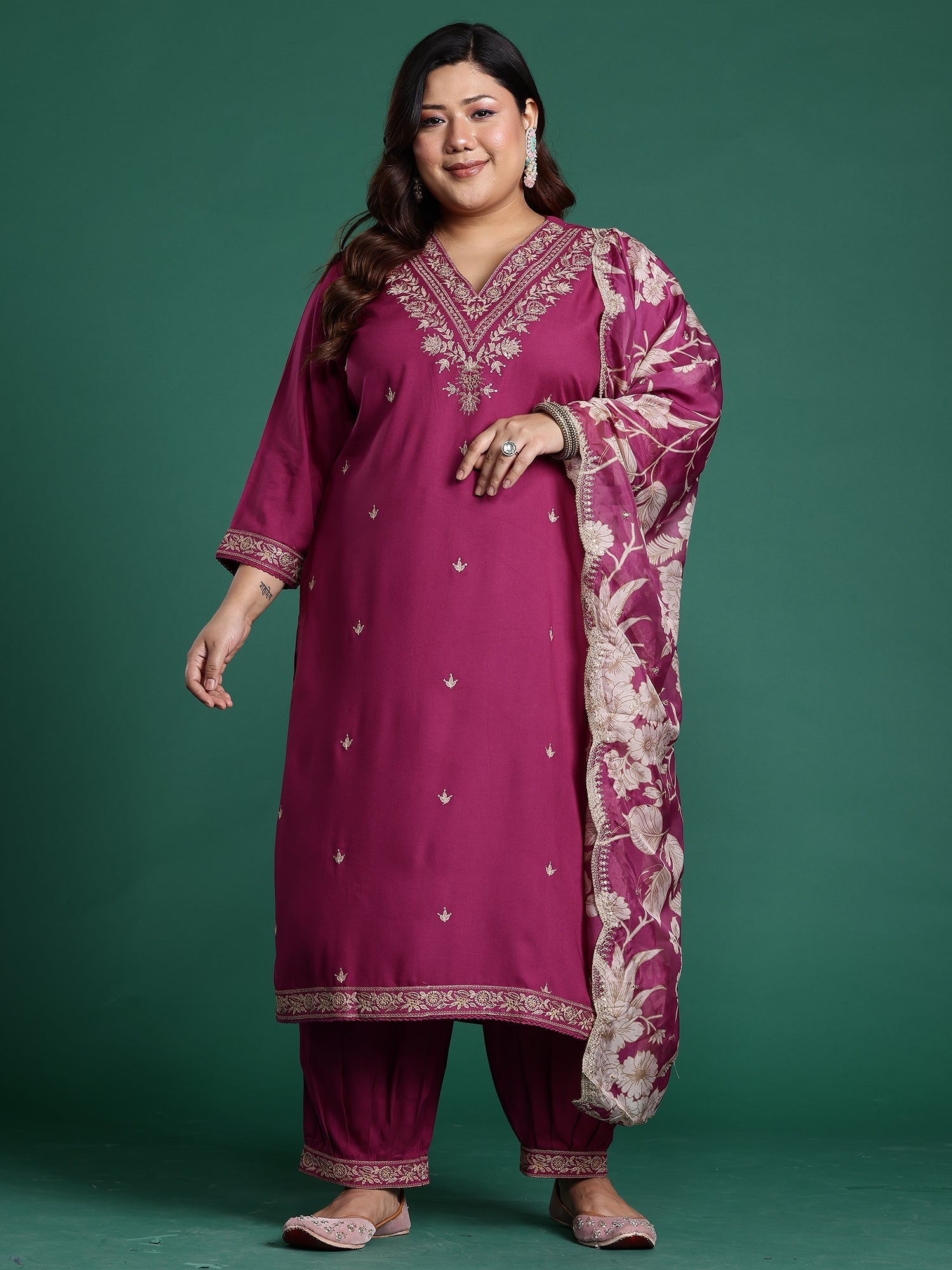 indo era, suit, kurta set for women, indo era kurta, kurta sets for ladies, summer dresses for women, 3 piece suit, cotton kurta set for women, new arrivals, women kurti plazo set, women in suit, kurta suit, floral kurta, short suit, spring summer, Pink suit