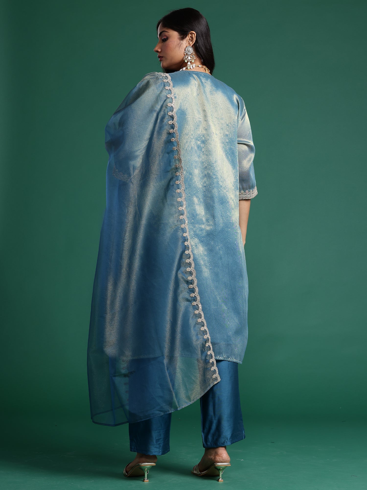 Blue Kurta Sets  For women,indo era, indoera, plus size kurta set, plus size suit for women, lavender kurta set, kurta set for women, 