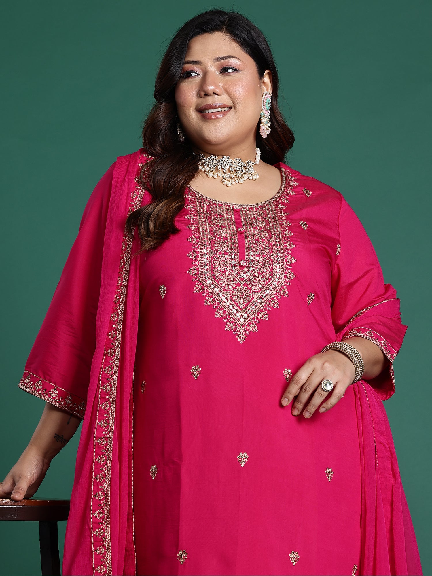 indo era, suit, kurta set for women, indo era kurta, kurta sets for ladies, summer dresses for women, 3 piece suit, cotton kurta set for women, new arrivals, women kurti plazo set, women in suit, kurta suit, floral kurta, short suit, spring summer, Pink suit