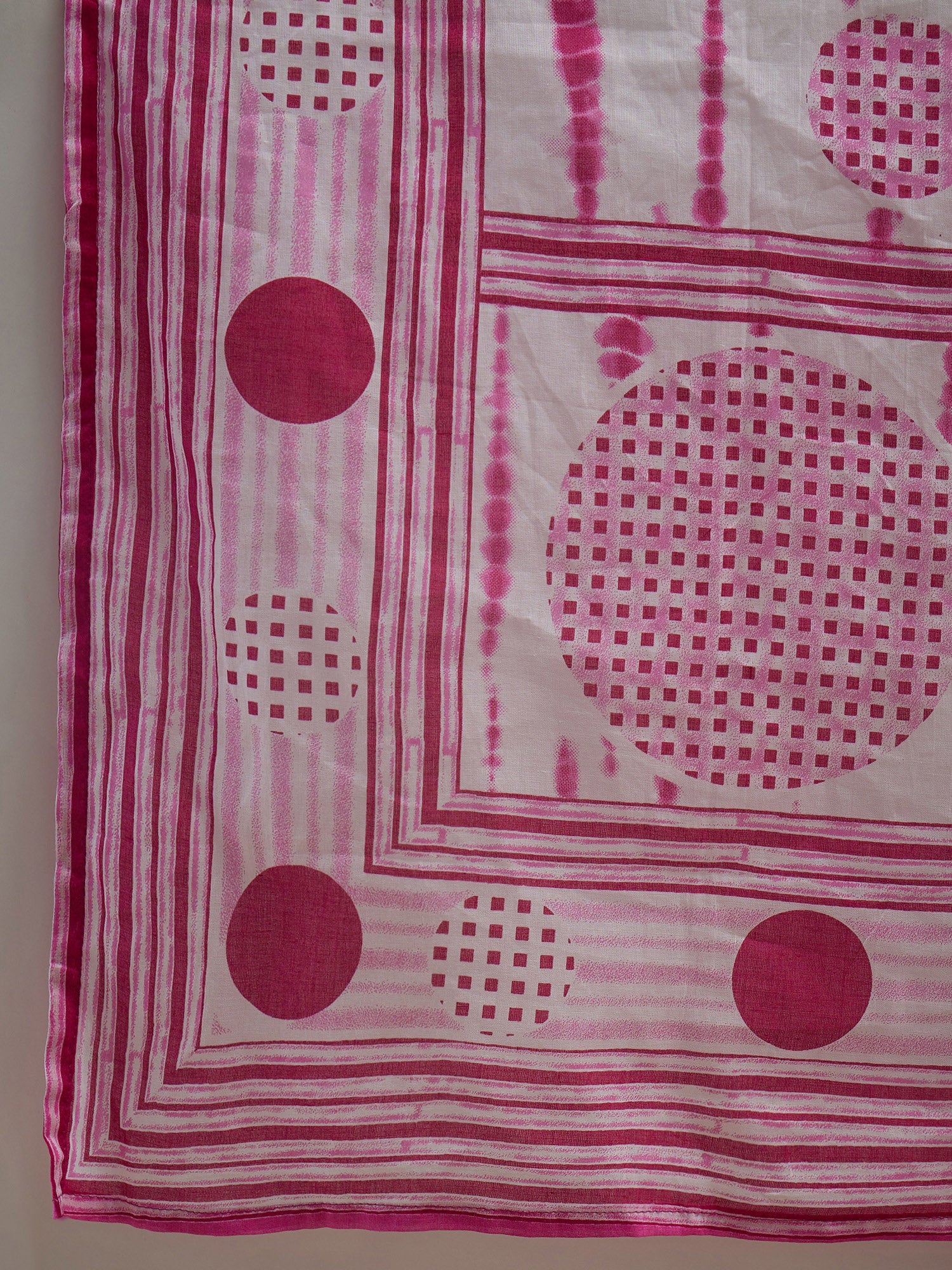 Indo Era White Printed Straight Kurta Trousers With Dupatta set