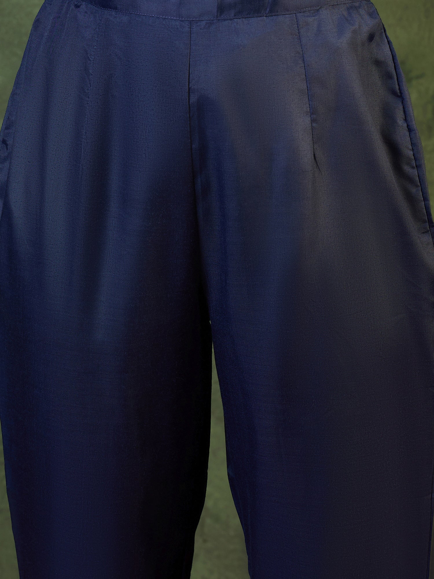 Indo Era Blue Embroidered Anarkali Kurta Trousers Set