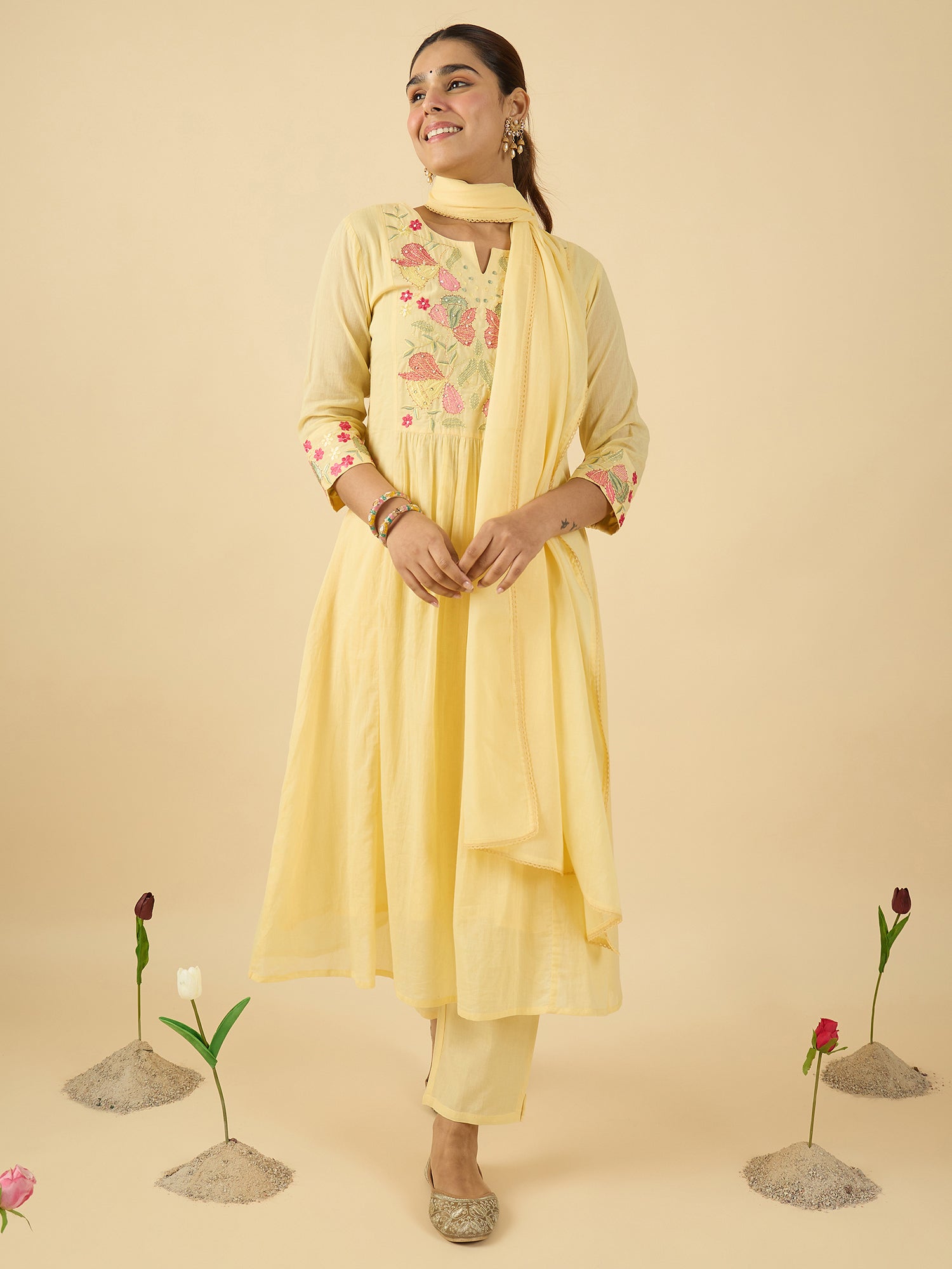 Yellow Kurta Sets  For women,indo era, indoera, kurta set for women, women kurta set, women suit, summer wear for women, festive suit for women, mother's day outfit, dress for mother, mother's day special, heeramandi dress