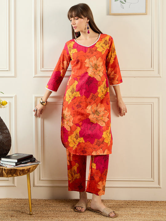 Indo Era Multi Printed Smart Casual Co-Ords Set