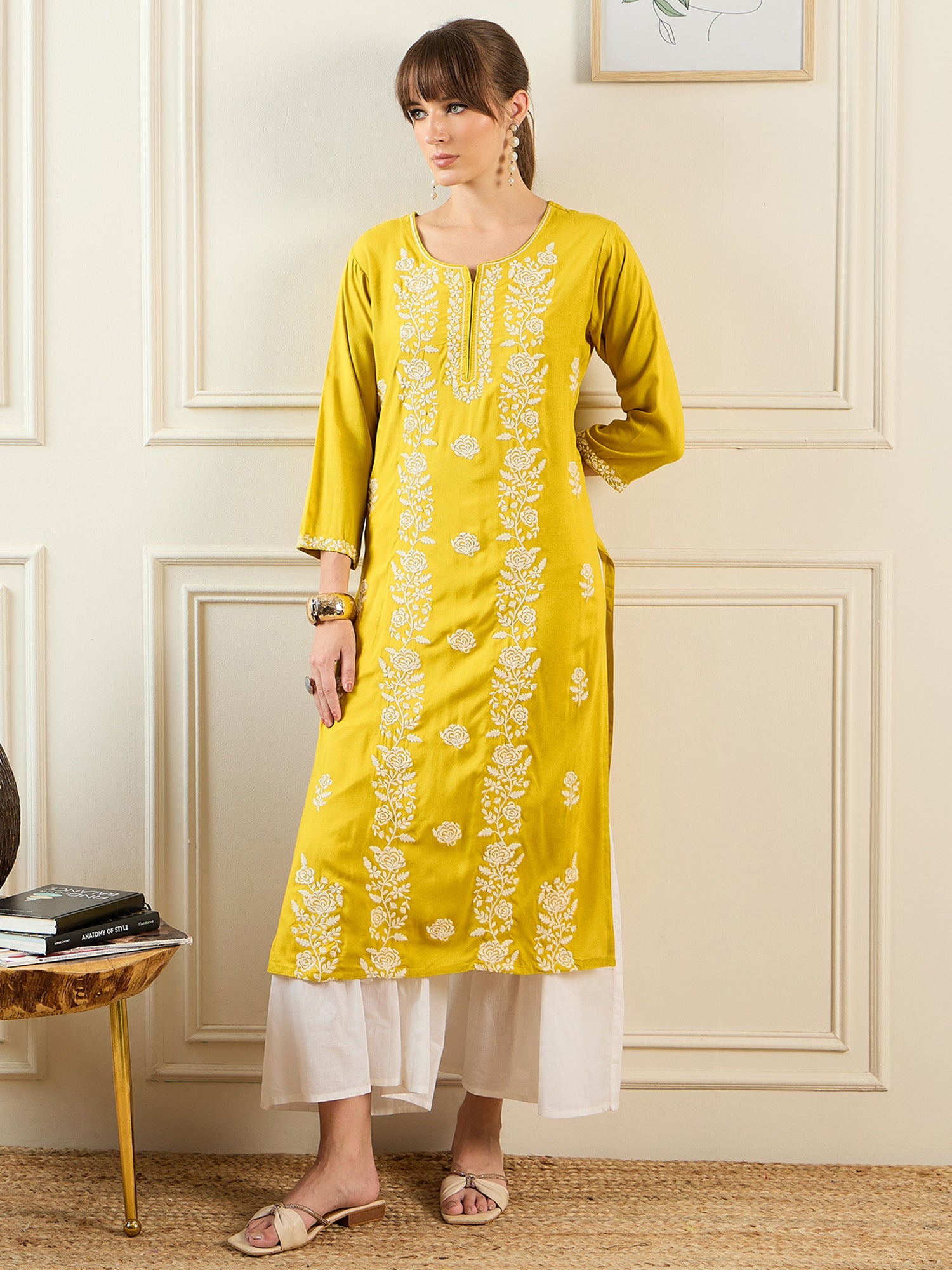 Yellow Kurtas  For women,indo era, indoera, kurta set for women, women kurta set, women suit, summer wear for women, festive suit for women, mother's day outfit, dress for mother, mother's day special, kurta set for women, kurta for women, kurta trouser and dupatta