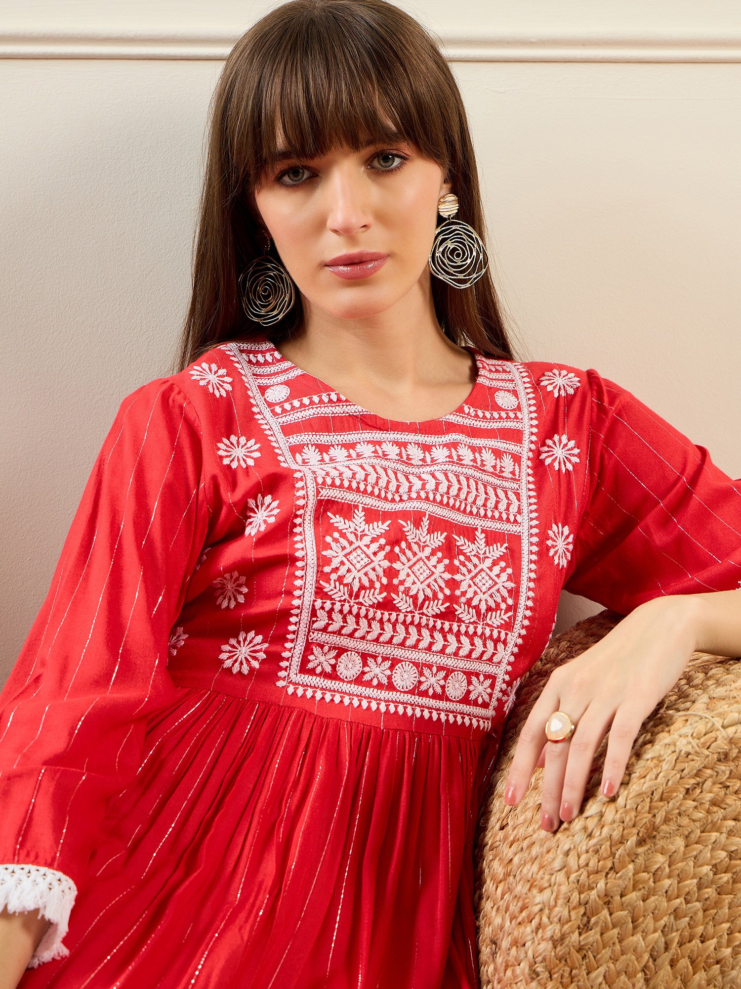 Red Dresses  For women,indo era, indoera, kurta set for women, women kurta set, women suit, summer wear for women, festive suit for women, mother's day outfit, dress for mother, mother's day special, kurta set for women, kurta for women, kurta trouser and dupatta