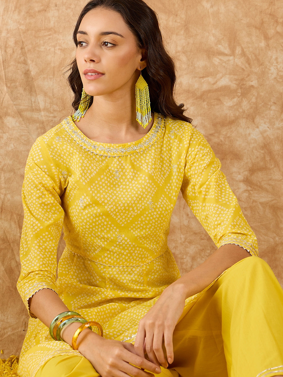 Yellow Kurta Sets  For women,indo era, indoera, kurta set for women, women kurta set, women suit, summer wear for women, festive suit for women, mother's day outfit, dress for mother, mother's day special, kurta set for women, kurta for women, kurta trouser and dupatta