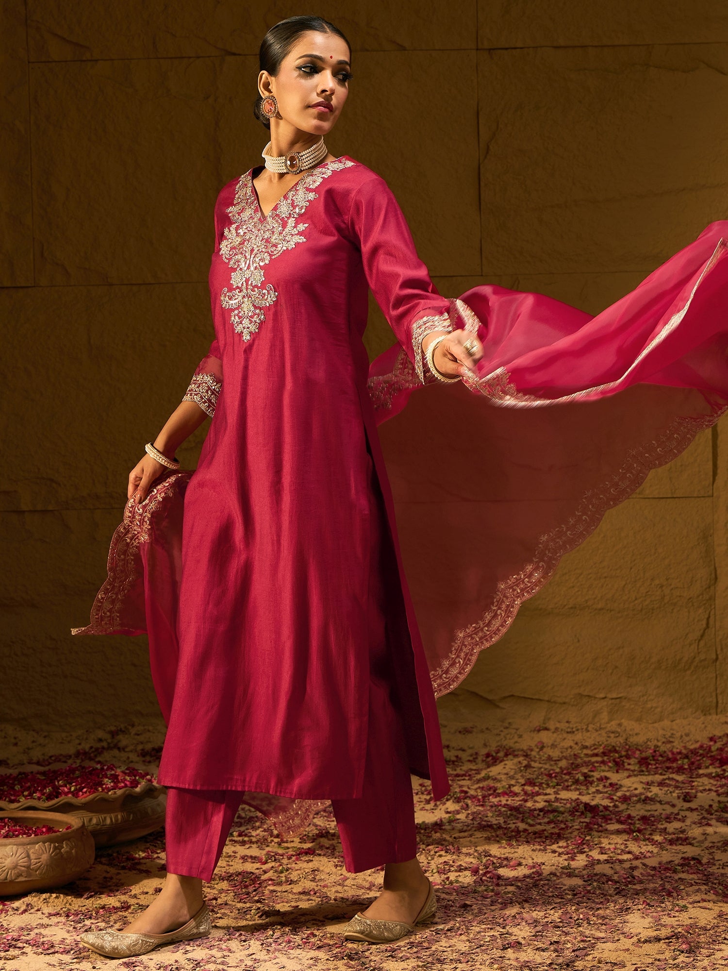 Red Kurta Sets  For women,indo era, indoera, kurta set for women, women kurta set, women suit, summer wear for women, festive suit for women, mother's day outfit, dress for mother, mother's day special, kurta set for women, kurta for women, kurta trouser and dupatta