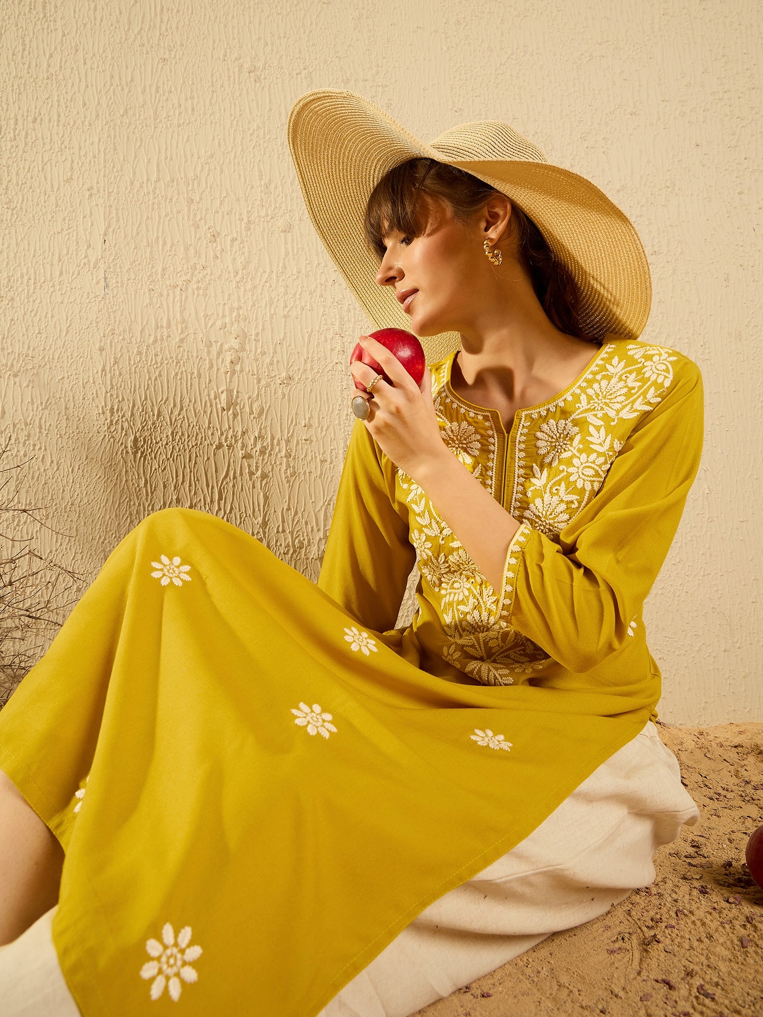 Yellow Kurtas  For women,indo era, indoera, kurta set for women, women kurta set, women suit, summer wear for women, festive suit for women, mother's day outfit, dress for mother, mother's day special, kurta set for women, kurta for women, kurta trouser and dupatta