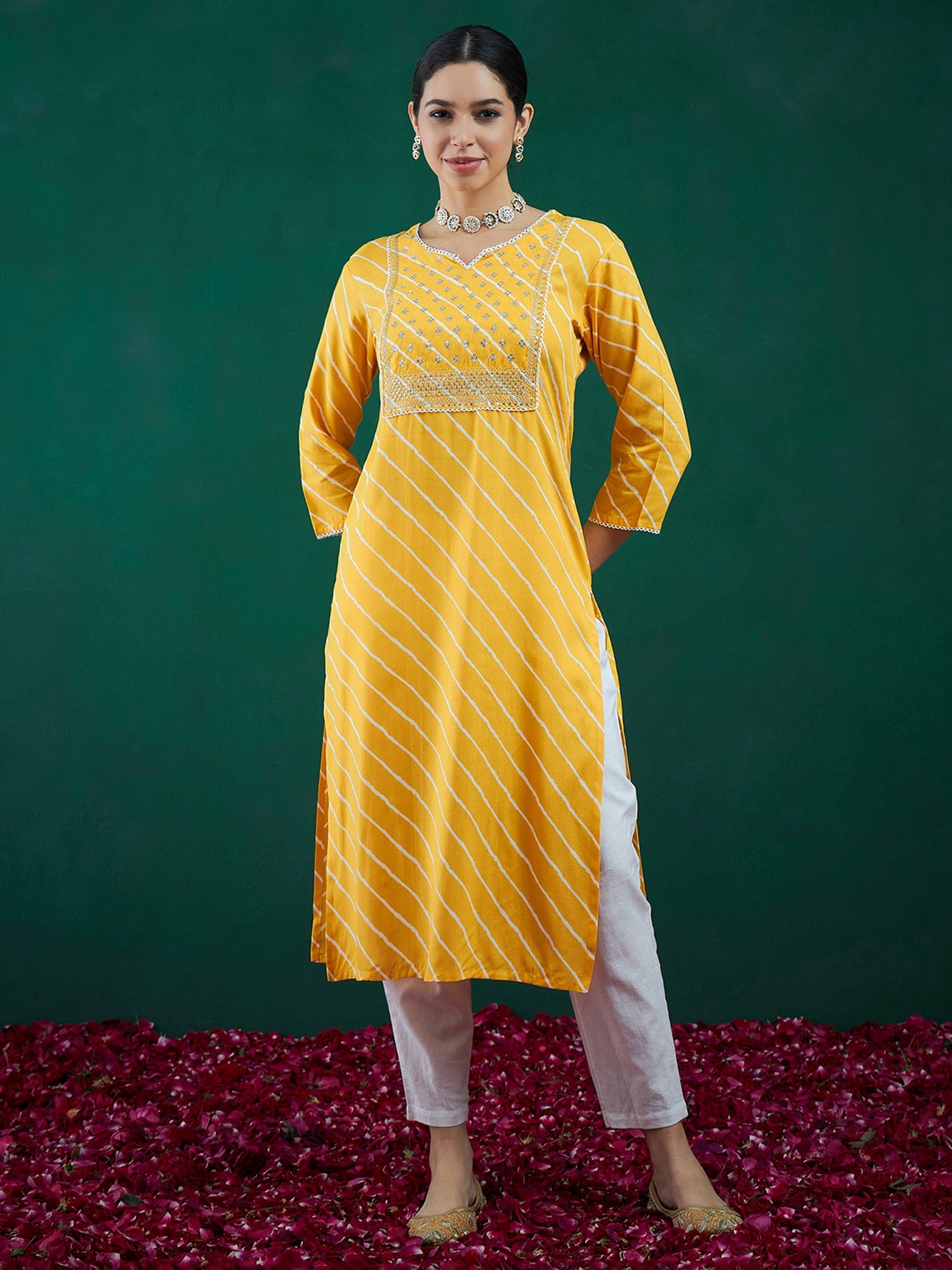 Yellow Kurtas  For women,indo era, indoera, kurta set for women, women kurta set, women suit, summer wear for women, festive suit for women, mother's day outfit, dress for mother, mother's day special, kurta set for women, kurta for women, kurta trouser and dupatta