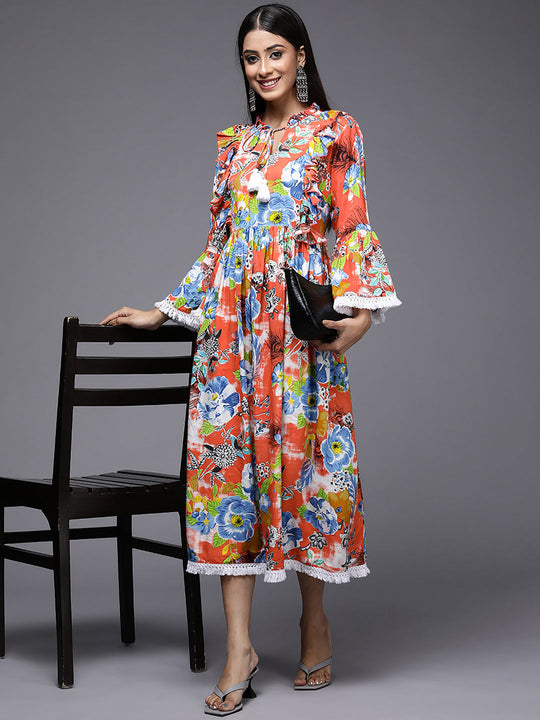 Indo Era Multi Flared A-Line Dresses