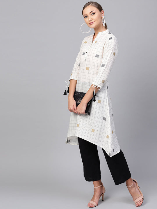 Indo Era cream south cotton Saga High-Low Kurta