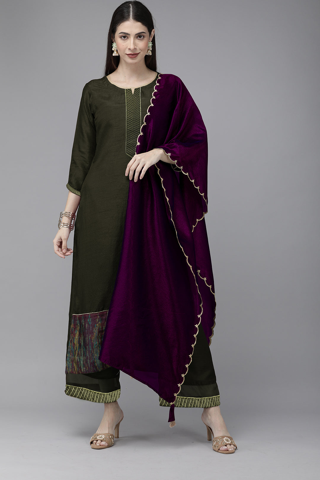 Green Kurta Sets  For women,indo era, indoera, kurta set for women, women kurta set, women suit, summer wear for women, festive suit for women, mother's day outfit, dress for mother, mother's day special, kurta set for women, kurta for women, kurta trouser and dupatta