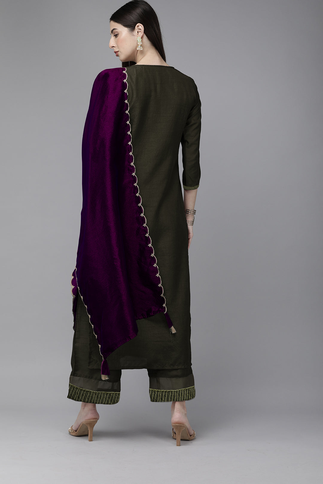 Green Kurta Sets  For women,indo era, indoera, kurta set for women, women kurta set, women suit, summer wear for women, festive suit for women, mother's day outfit, dress for mother, mother's day special, kurta set for women, kurta for women, kurta trouser and dupatta