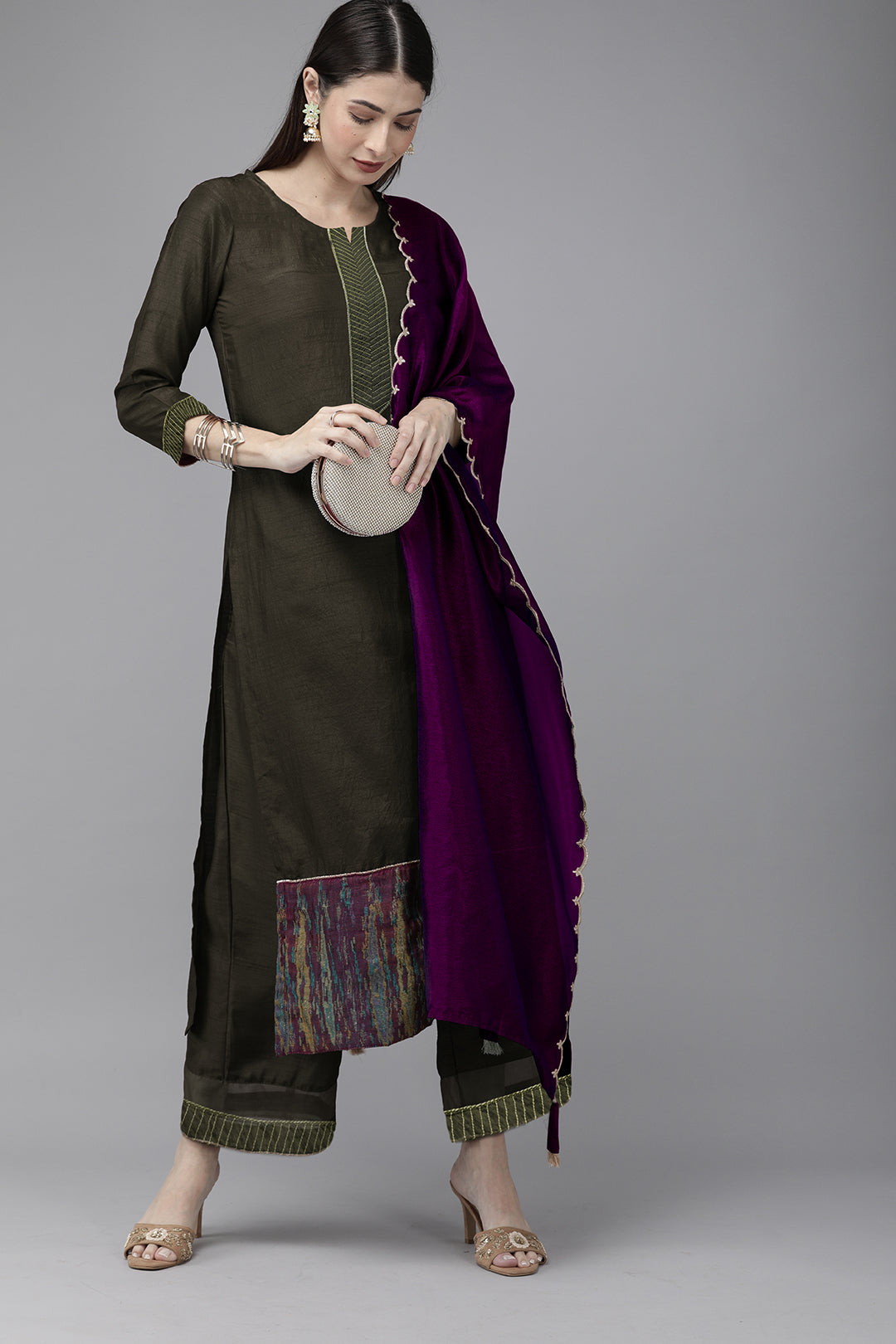 Green Kurta Sets  For women,indo era, indoera, kurta set for women, women kurta set, women suit, summer wear for women, festive suit for women, mother's day outfit, dress for mother, mother's day special, kurta set for women, kurta for women, kurta trouser and dupatta