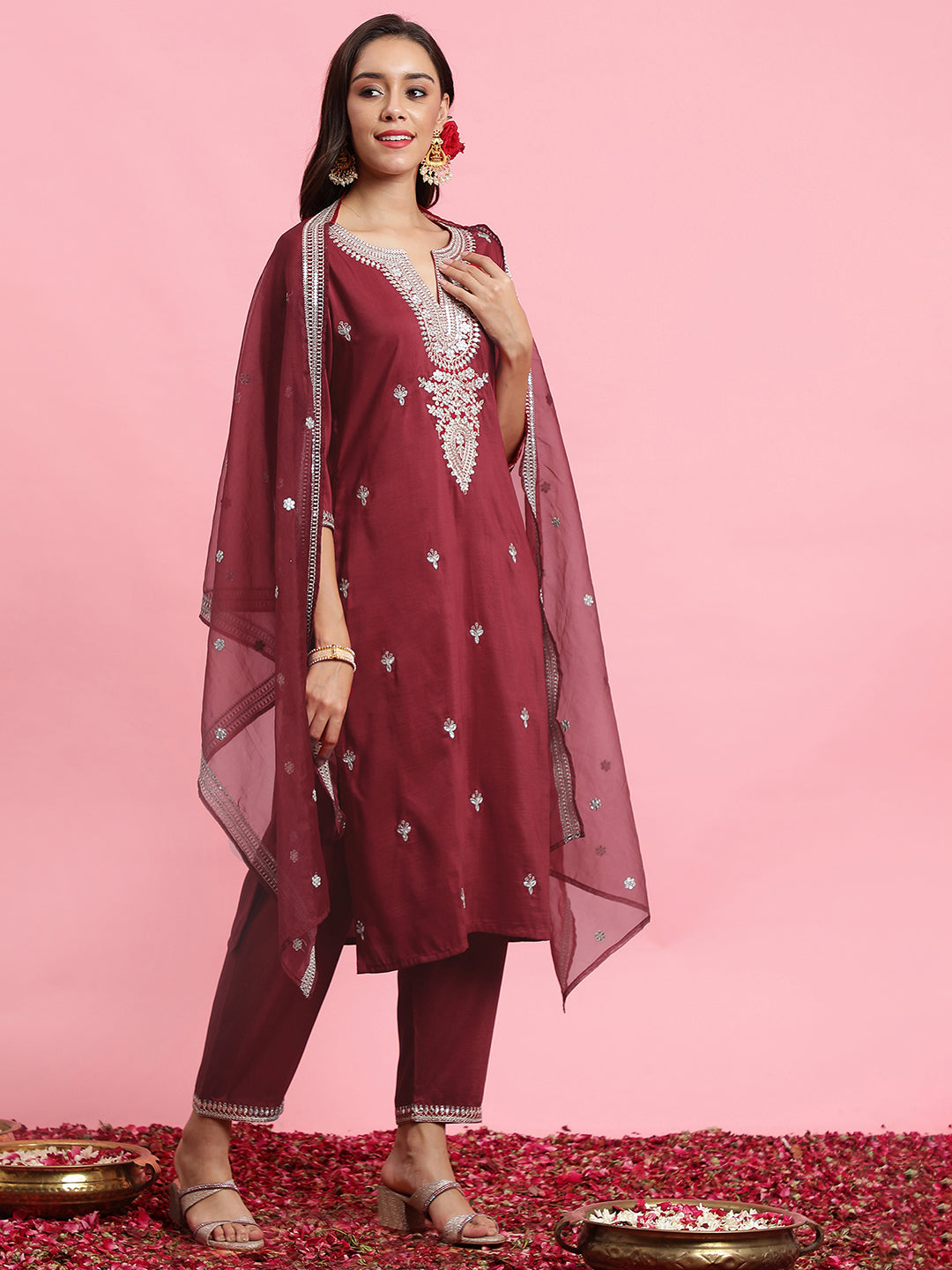 Red Kurta Sets  For women,indo era, indoera, kurta set for women, women kurta set, women suit, summer wear for women, festive suit for women, mother's day outfit, dress for mother, mother's day special, heeramandi dress