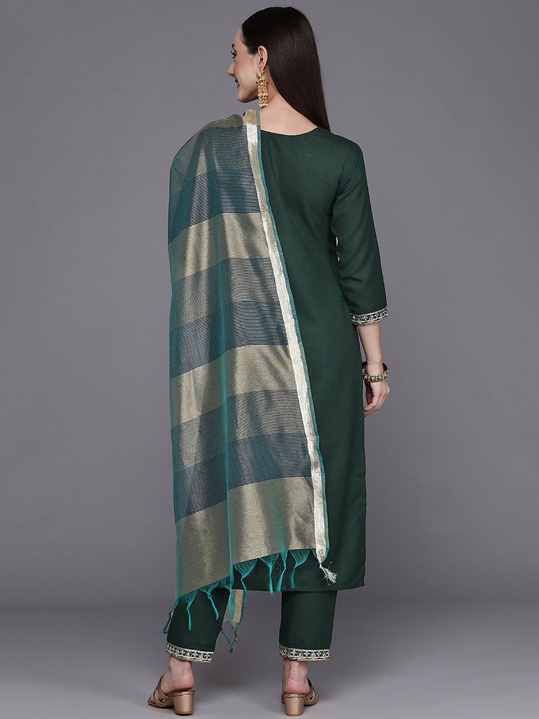 Green Kurta Sets  For women,indo era, indoera, kurta set for women, women kurta set, women suit, summer wear for women, festive suit for women, mother's day outfit, dress for mother, mother's day special, kurta set for women, kurta for women, kurta trouser and dupatta