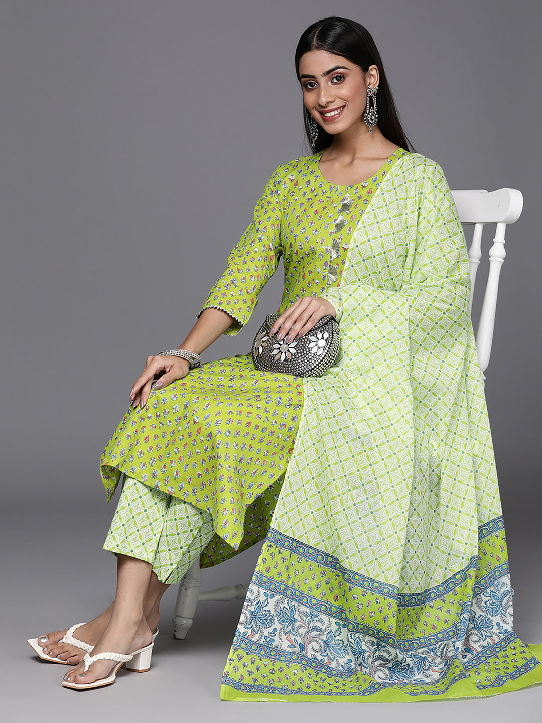 Green Kurta Sets  For women,indo era, indoera, kurta set for women, women kurta set, women suit, summer wear for women, cotton suit set, women cotton kurta, cotton kurta with dupatta