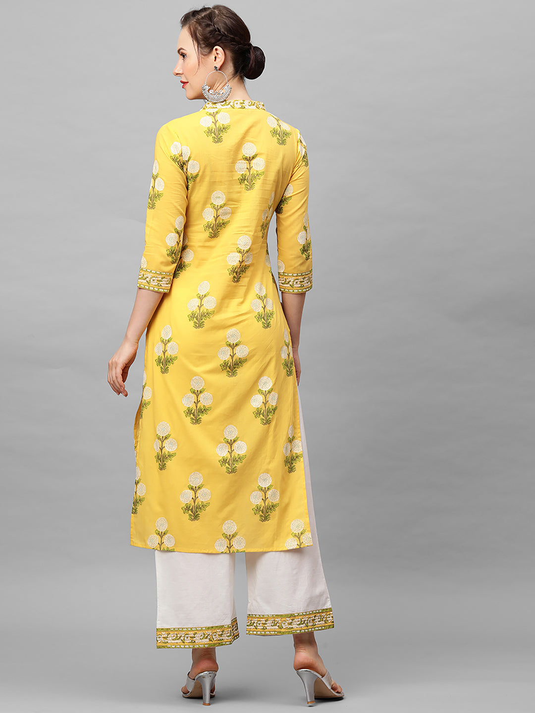 Yellow Kurta Sets  For women,indo era, indoera, kurta set for women, women kurta set, women suit, summer wear for women, festive suit for women, mother's day outfit, dress for mother, mother's day special, kurta set for women, kurta for women, kurta trouser and dupatta