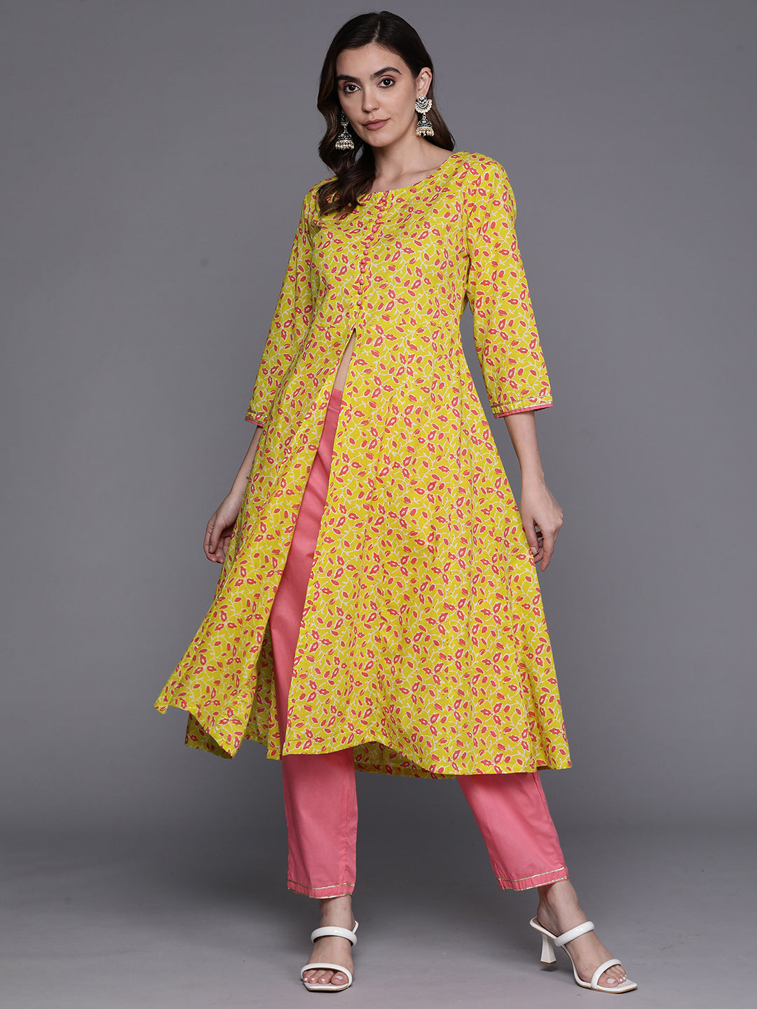 Yellow Kurta Sets  For women,indo era, indoera, kurta set for women, women kurta set, women suit, summer wear for women, festive suit for women, mother's day outfit, dress for mother, mother's day special, kurta set for women, kurta for women, kurta trouser and dupatta