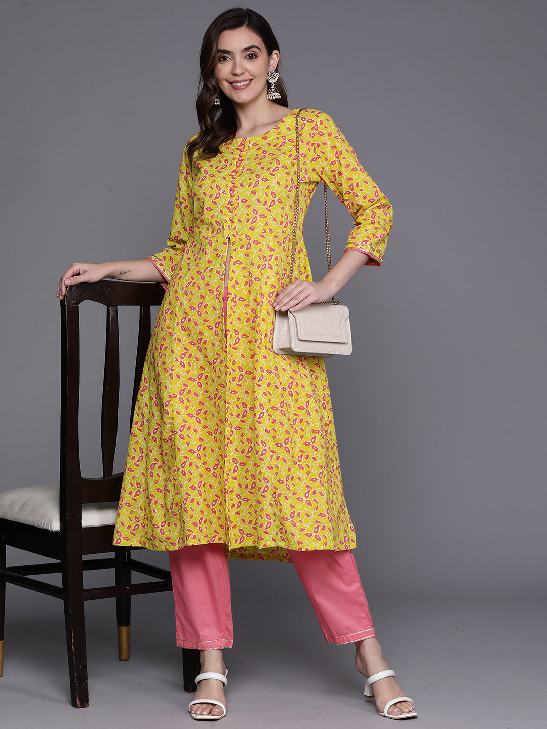 Yellow Kurta Sets  For women,indo era, indoera, kurta set for women, women kurta set, women suit, summer wear for women, festive suit for women, mother's day outfit, dress for mother, mother's day special, kurta set for women, kurta for women, kurta trouser and dupatta