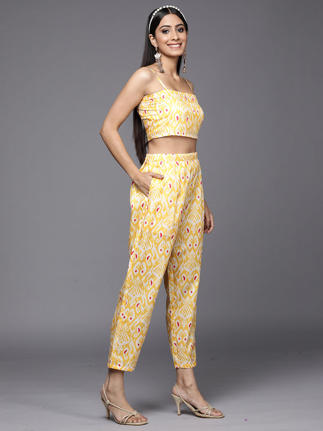 Yellow Kurta Sets  For women,indo era, indoera, kurta set for women, women kurta set, women suit, summer wear for women, festive suit for women, mother's day outfit, dress for mother, mother's day special, kurta set for women, kurta for women, kurta trouser and dupatta