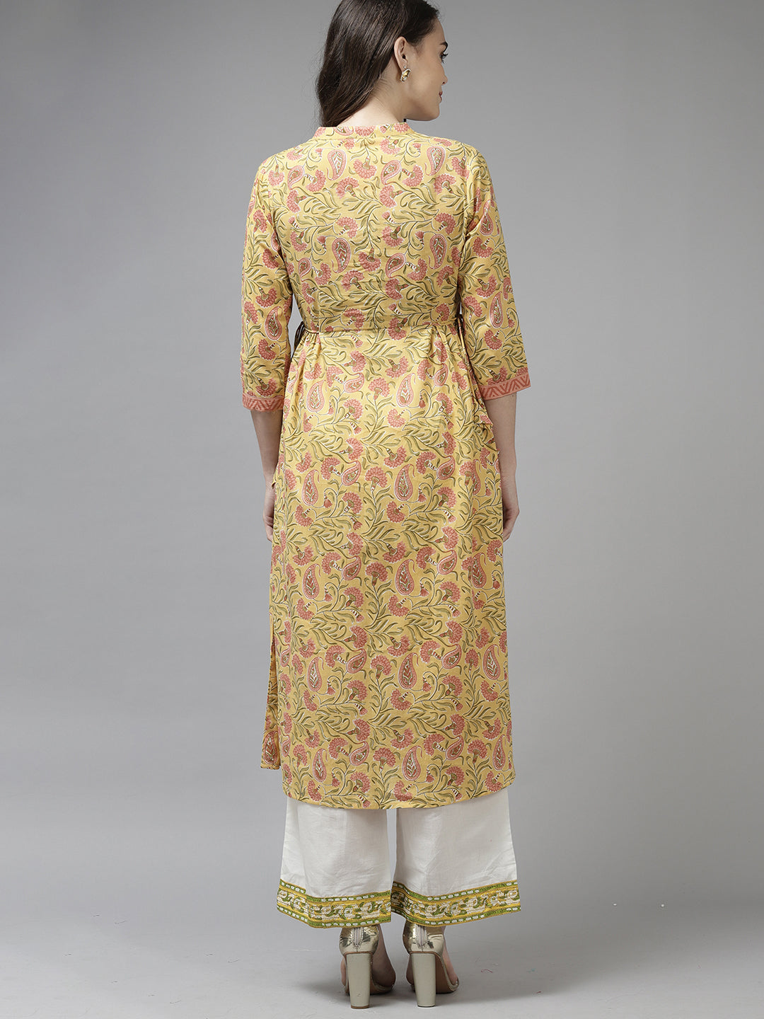 Yellow Kurtas  For women,indo era, indoera, kurta set for women, women kurta set, women suit, summer wear for women, festive suit for women, mother's day outfit, dress for mother, mother's day special, kurta set for women, kurta for women, kurta trouser and dupatta
