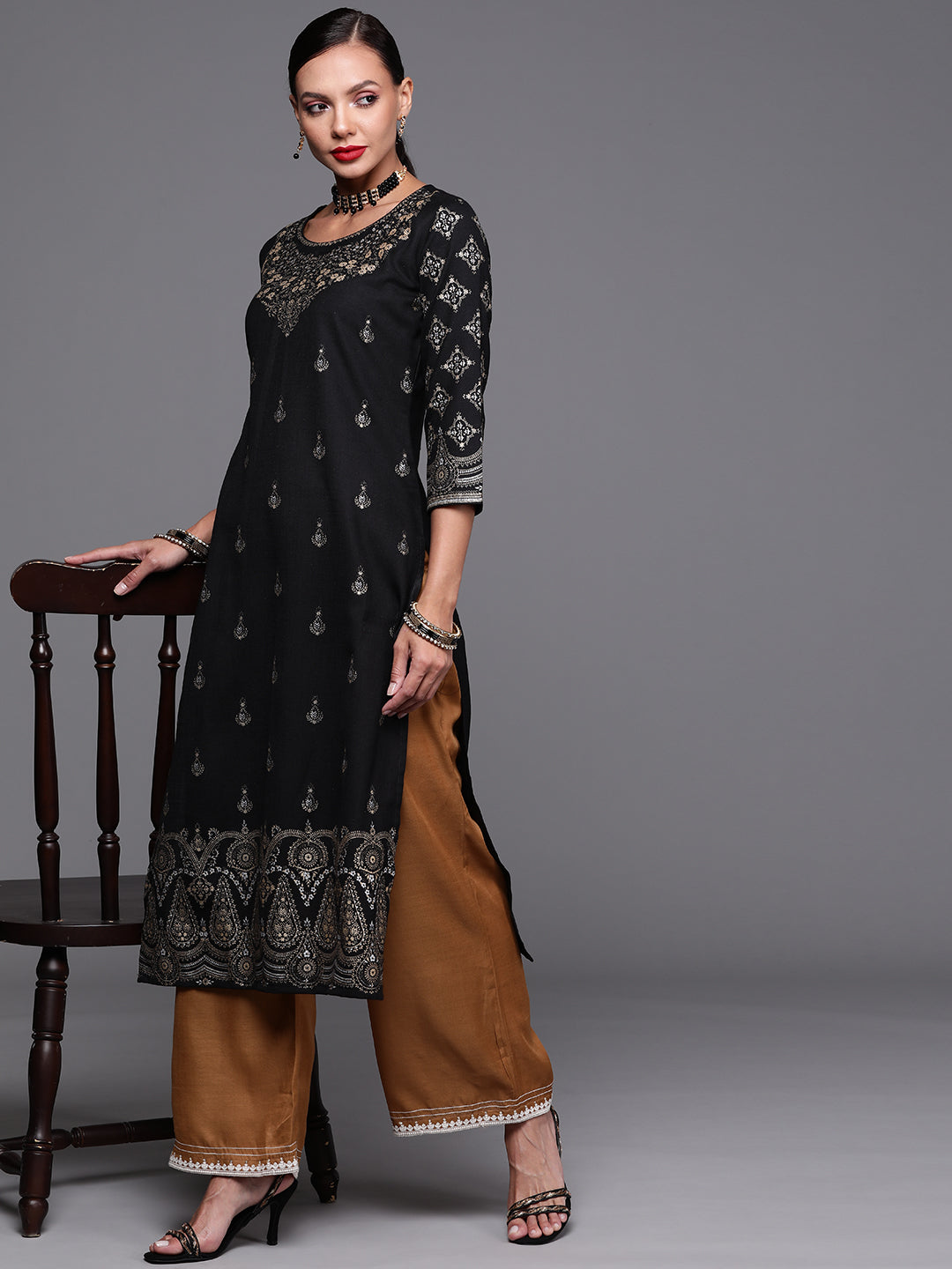 indo era, indoera, indo era kurta, heeramandi dress, heeramandi, dress for women, kurta for women, kurtaset for women, indo era kurta set, indo era suit, anarkali kurta, salwar suit, sharara set, cotton kurta, dress for women, kurta for women, birthday dress for women, gown for women, formal dress for women, party wear for women, summer dress, female kurti, cotton dress for women, kurta with dupatta, dressing style, casual look, new arrival for women, Black kurta