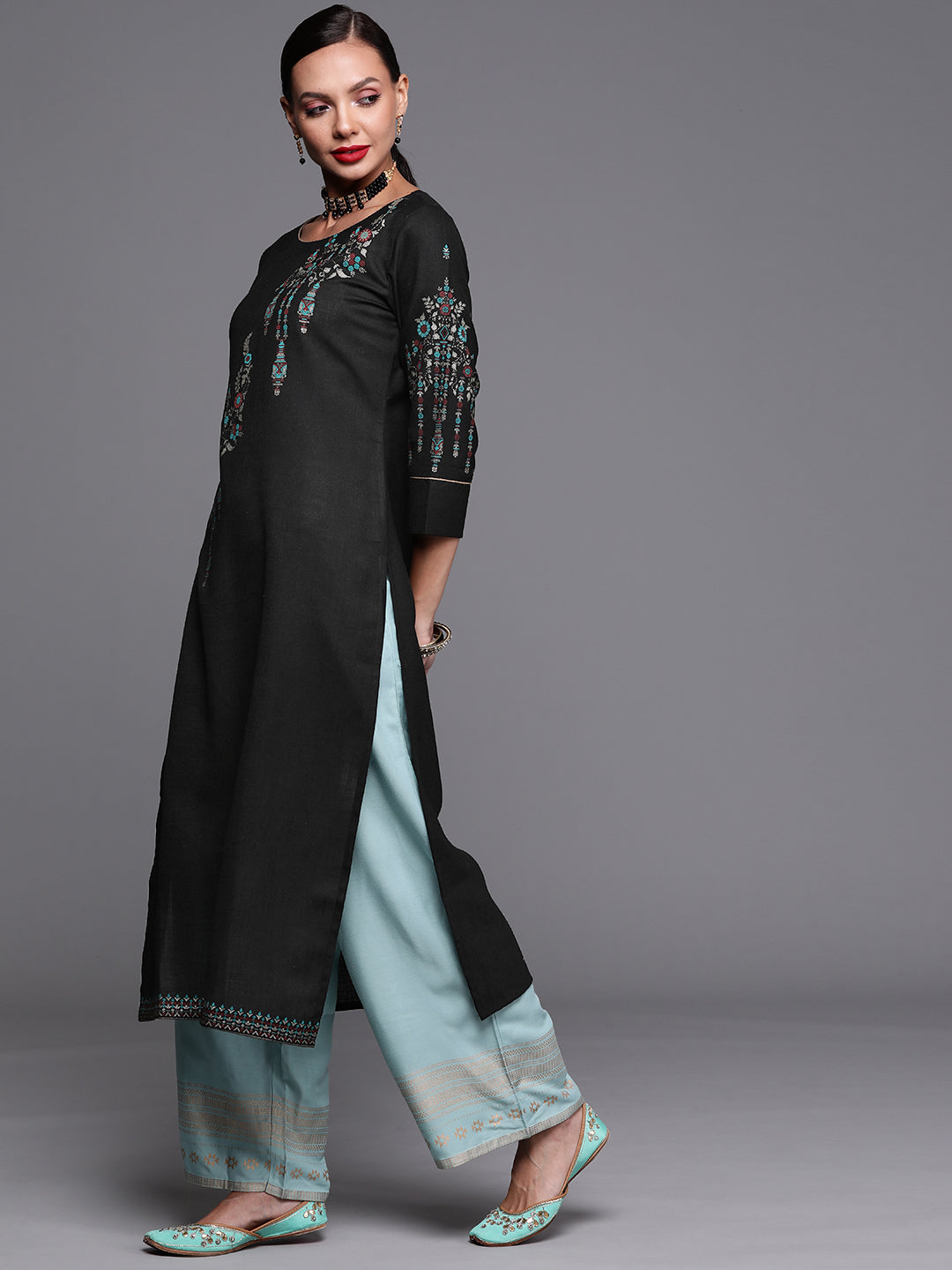 indo era, indoera, indo era kurta, heeramandi dress, heeramandi, dress for women, kurta for women, kurtaset for women, indo era kurta set, indo era suit, anarkali kurta, salwar suit, sharara set, cotton kurta, dress for women, kurta for women, birthday dress for women, gown for women, formal dress for women, party wear for women, summer dress, female kurti, cotton dress for women, kurta with dupatta, dressing style, casual look, new arrival for women, Black kurta