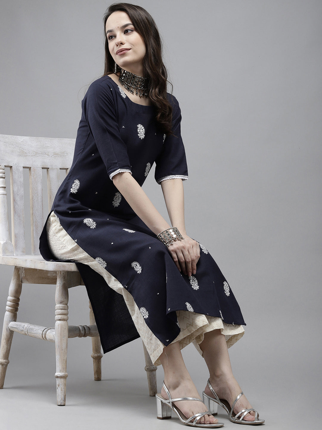 indo era, indoera, indo era kurta, heeramandi dress, heeramandi, dress for women, kurta for women, kurtaset for women, indo era kurta set, indo era suit, anarkali kurta, salwar suit, sharara set, cotton kurta, dress for women, kurta for women, birthday dress for women, gown for women, formal dress for women, party wear for women, summer dress, female kurti, cotton dress for women, kurta with dupatta, dressing style, casual look, new arrival for women, Navy Blue kurta